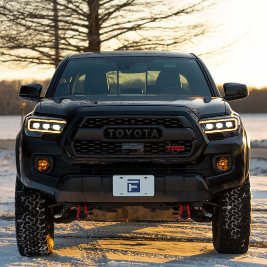 Form Lighting Sequential LED Headlights for 2016-2023 Toyota Tacoma | Triple Bi-LED Projectors, Selectable White/Amber DRL, Sequential Turn Signals