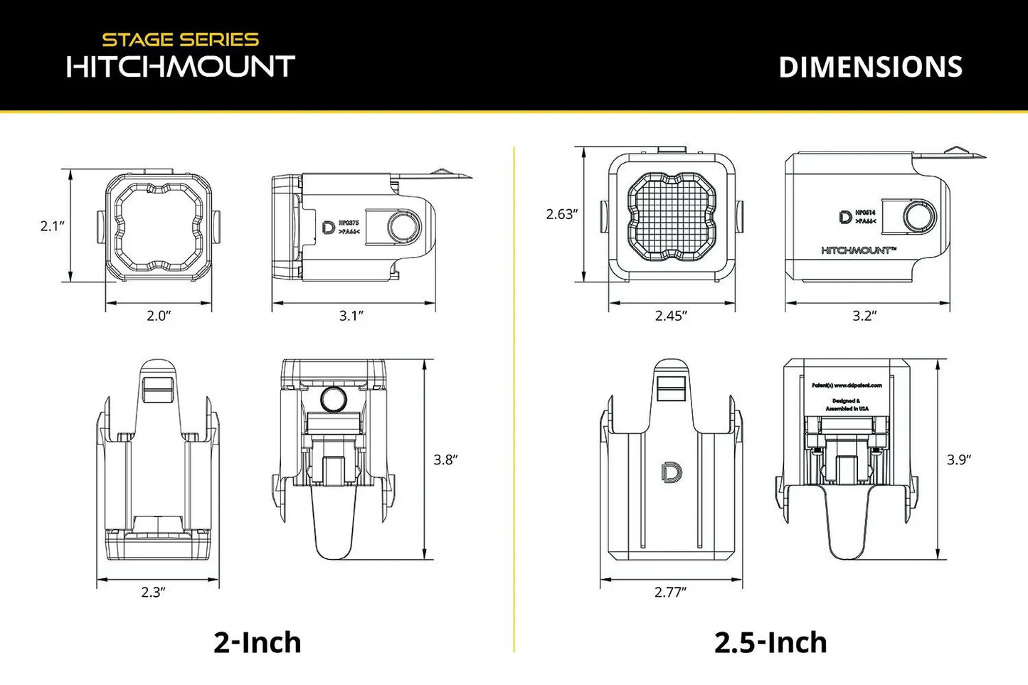 Diode Dynamics Hitch Mount Led Pod Reverse Kit For 2023-2026 GMC Canyon C1R + Brake - DD8882 Diode Dynamics
