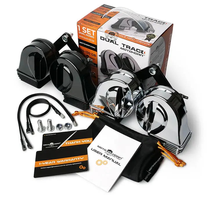 MotoHorn Dual Track Dual Tone Horn for Motorcycles Motohorn