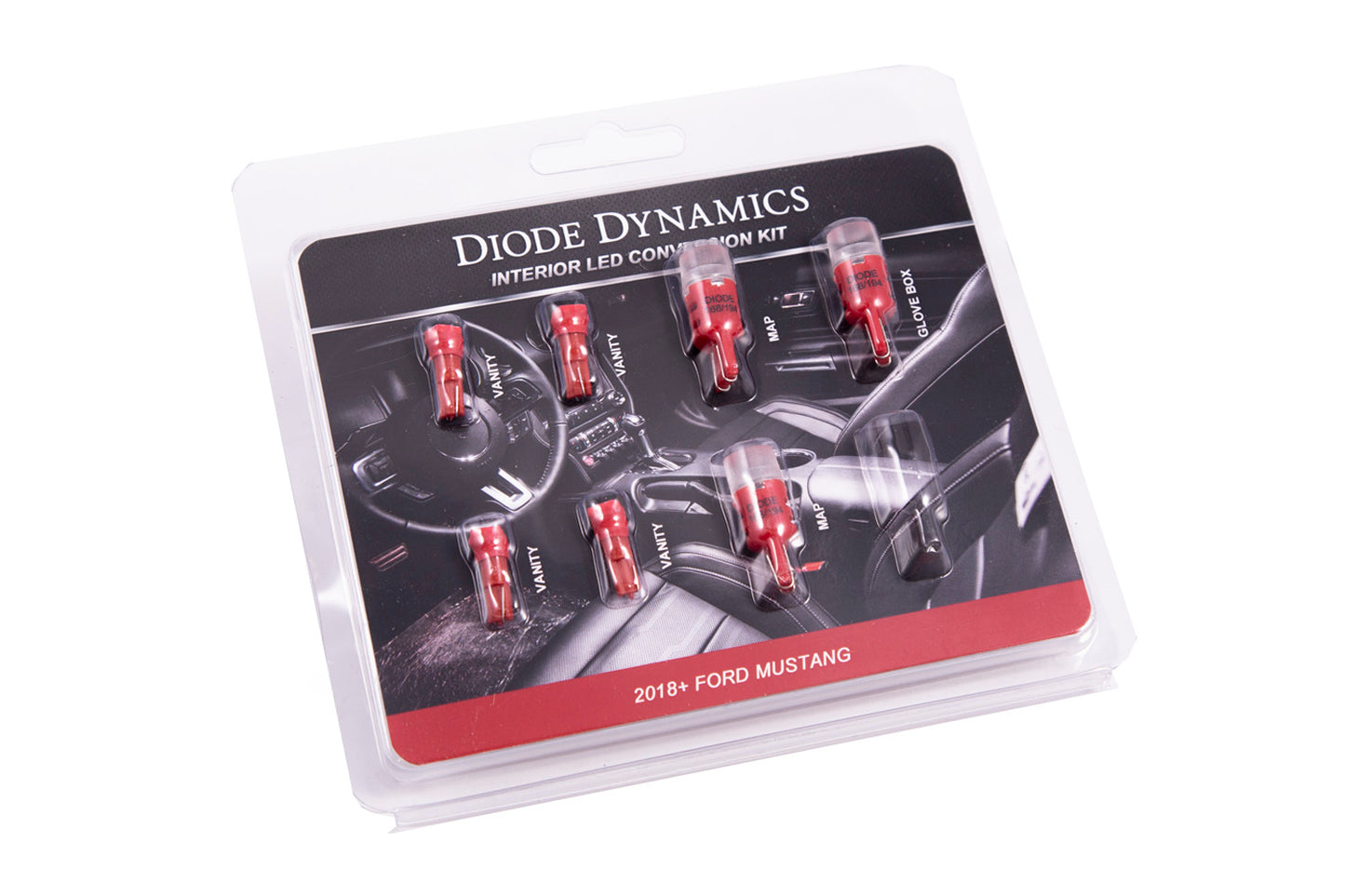 Diode Dynamics 2018 Mustang Interior Kit Stage 1 (Red) - DD0357