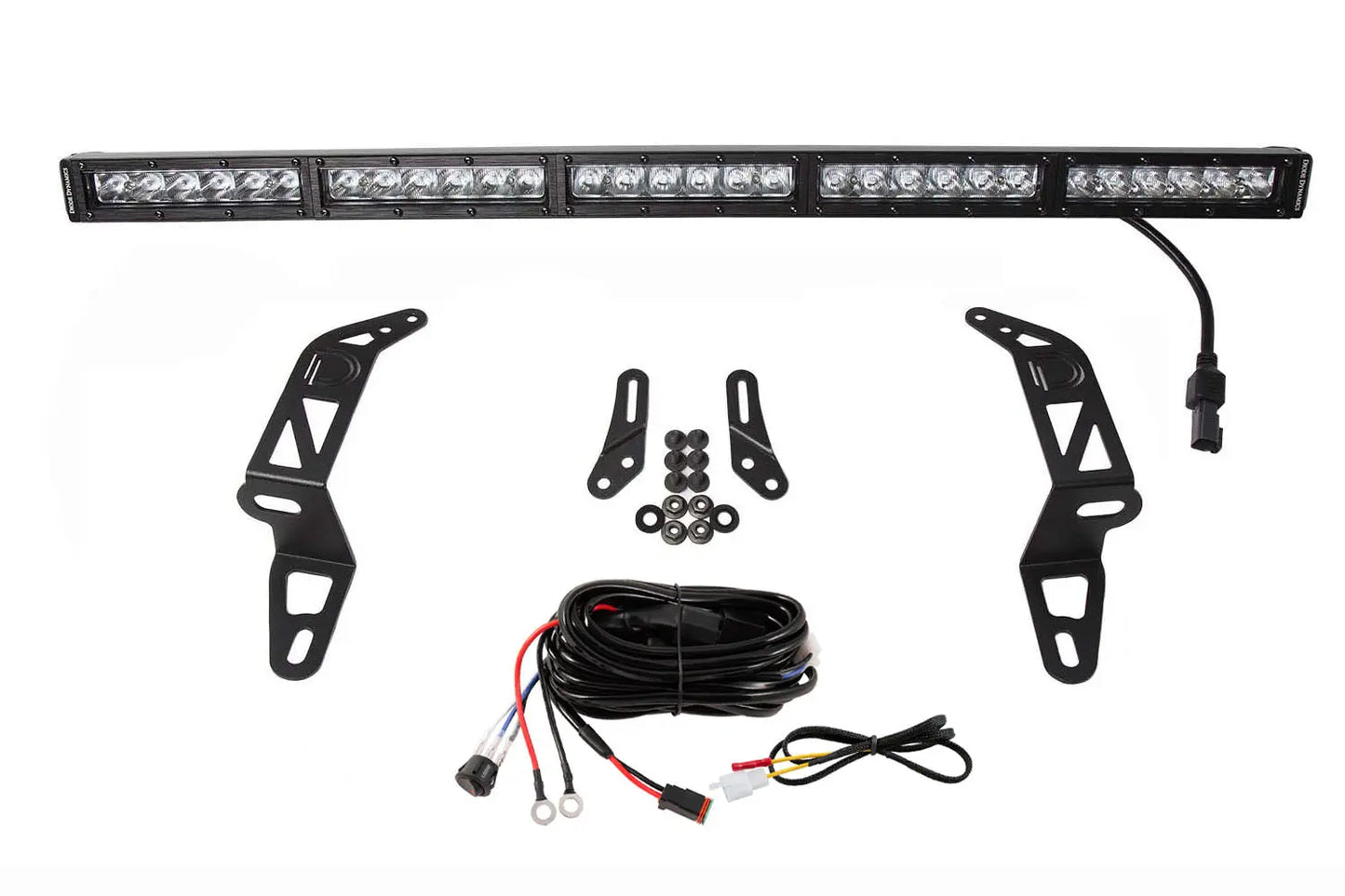 Diode Dynamics Ss30 Bumper Bracket Kit For 2018 2025 Jeep Jl Wrangler/Gladiator White Driving Single - DD6077