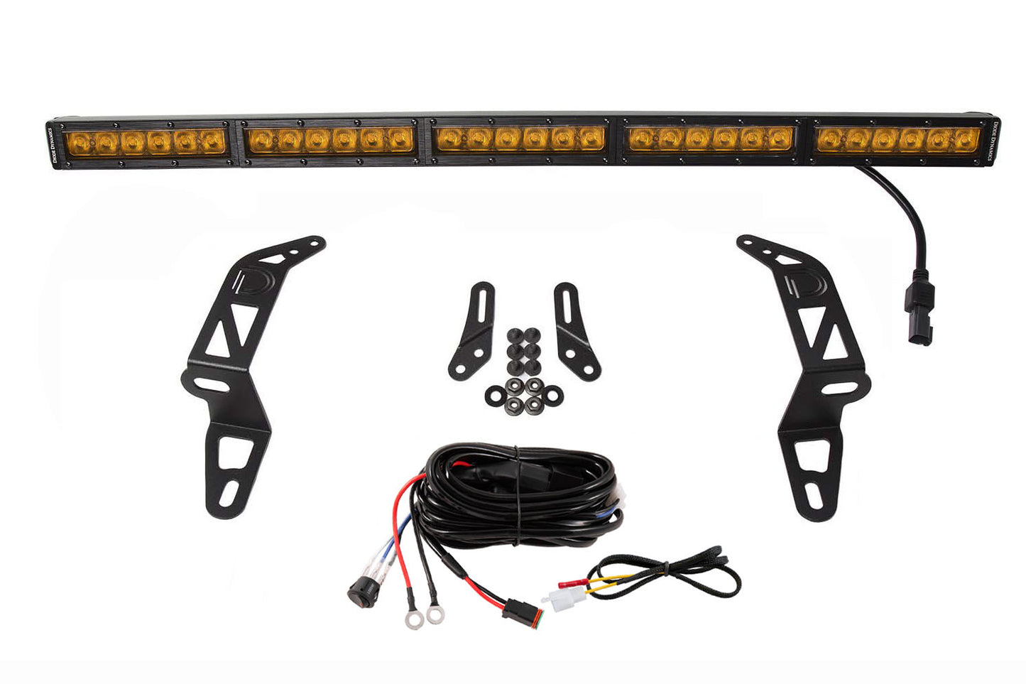 Diode Dynamics Diode Dynamics Ss30 Bumper Bracket Kit For 2018 2024 Jeep Jl Wrangler/Gladiator, Amber Driving Single - DD6080