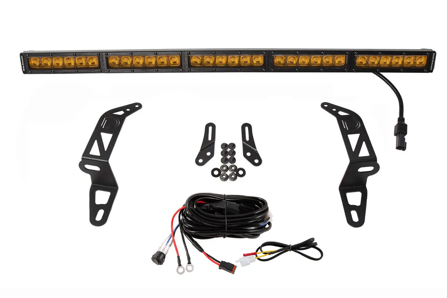 Diode Dynamics Diode Dynamics Ss30 Bumper Bracket Kit For 2018 2024 Jeep Jl Wrangler/Gladiator, Amber Driving Single - DD6080