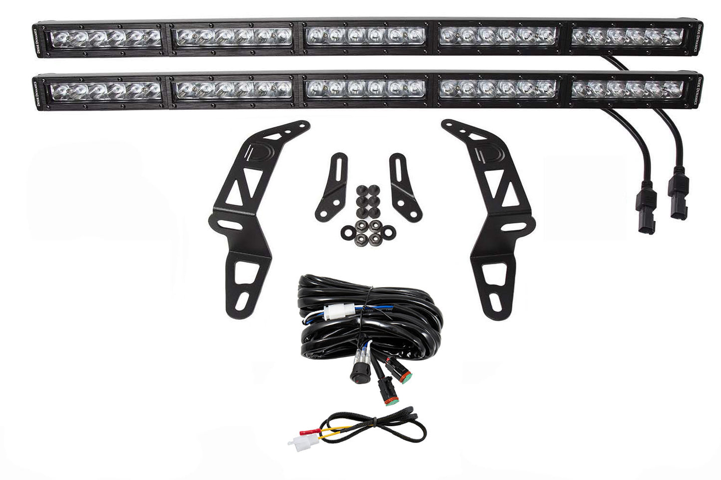 Diode Dynamics Ss30 Bumper Bracket Kit For 2018 2025 Jeep Jl Wrangler/Gladiator White Driving Dual - DD6083