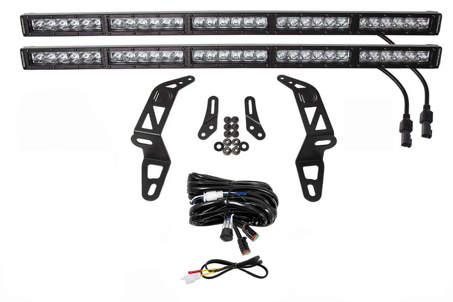 Diode Dynamics Ss30 Bumper Bracket Kit For 2018 2025 Jeep Jl Wrangler/Gladiator White Driving Dual - DD6083