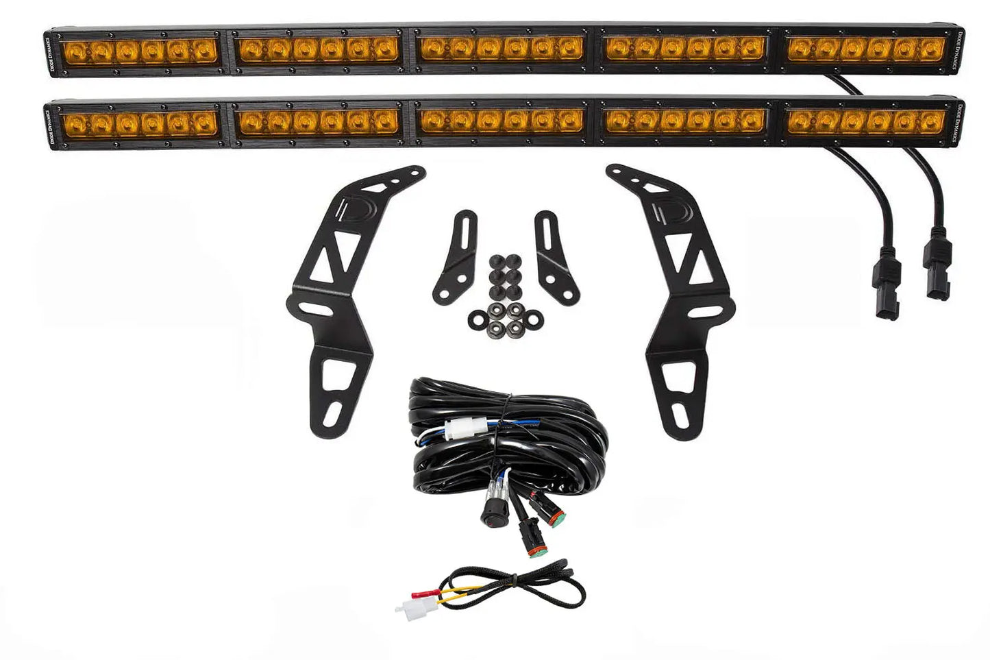 Diode Dynamics Diode Dynamics Ss30 Bumper Bracket Kit For 2018 2024 Jeep Jl Wrangler/Gladiator, Amber Driving Dual - DD6086
