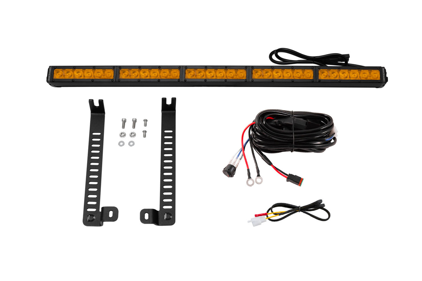 Diode Dynamics Diode Dynamics Ss30 Single Stealth Lightbar Kit For 2014 2019 Toyota 4 Runner, Amber Driving - DD6763