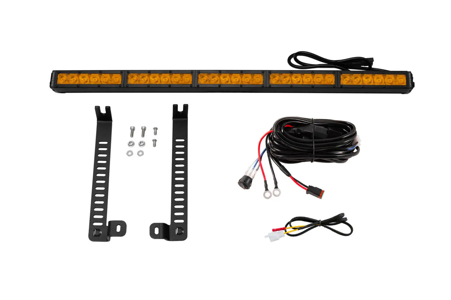 Diode Dynamics Diode Dynamics Ss30 Single Stealth Lightbar Kit For 2014 2019 Toyota 4 Runner, Amber Driving - DD6763