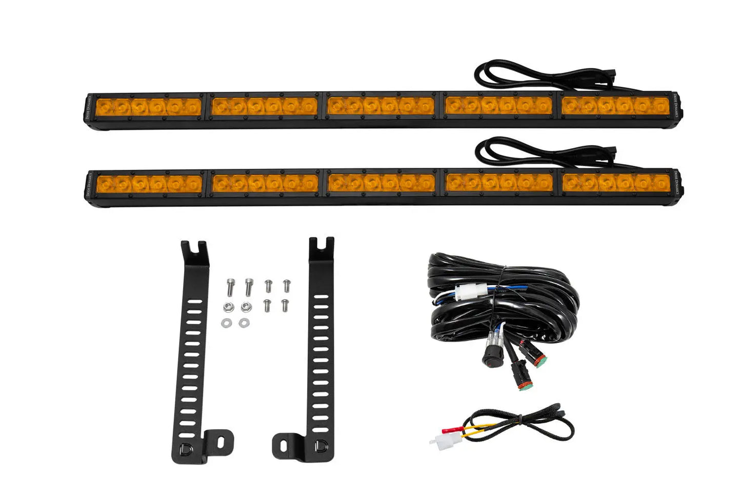 Diode Dynamics Diode Dynamics Ss30 Dual Stealth Lightbar Kit For 2014 2019 Toyota 4 Runner, Amber Driving - DD6767