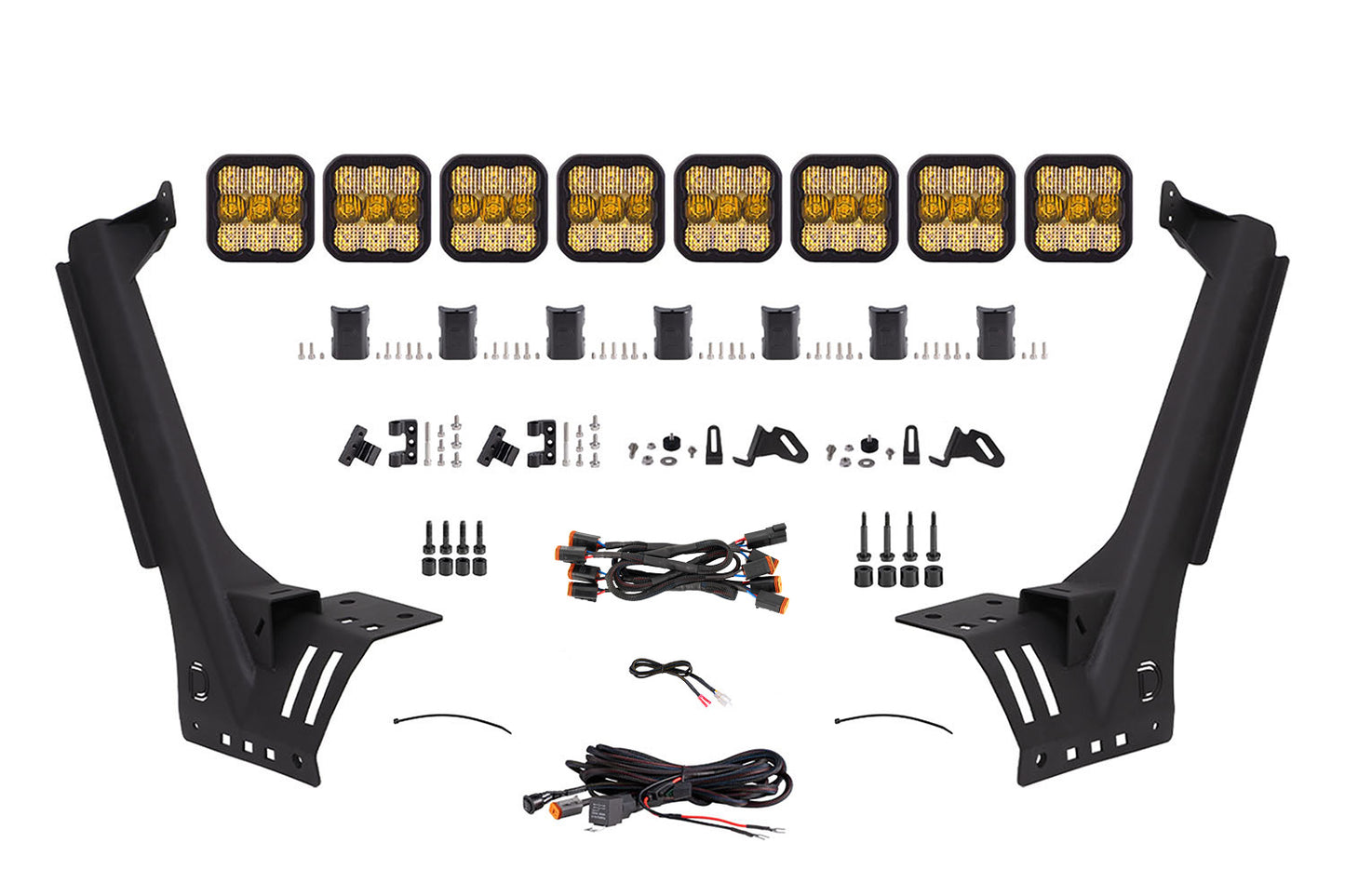 Diode Dynamics Jeep Jl Ss5 Sport Cross Link Windshield Yellow Combo Lightbar Kit - DD6822