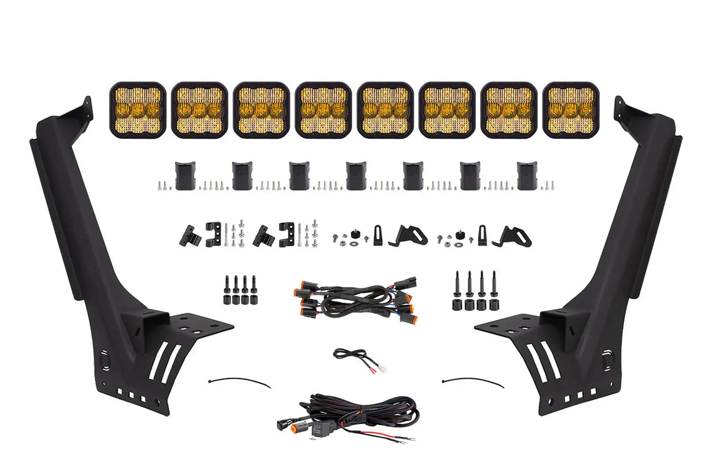 Diode Dynamics Jeep Jl Ss5 Sport Cross Link Windshield Yellow Combo Lightbar Kit - DD6822