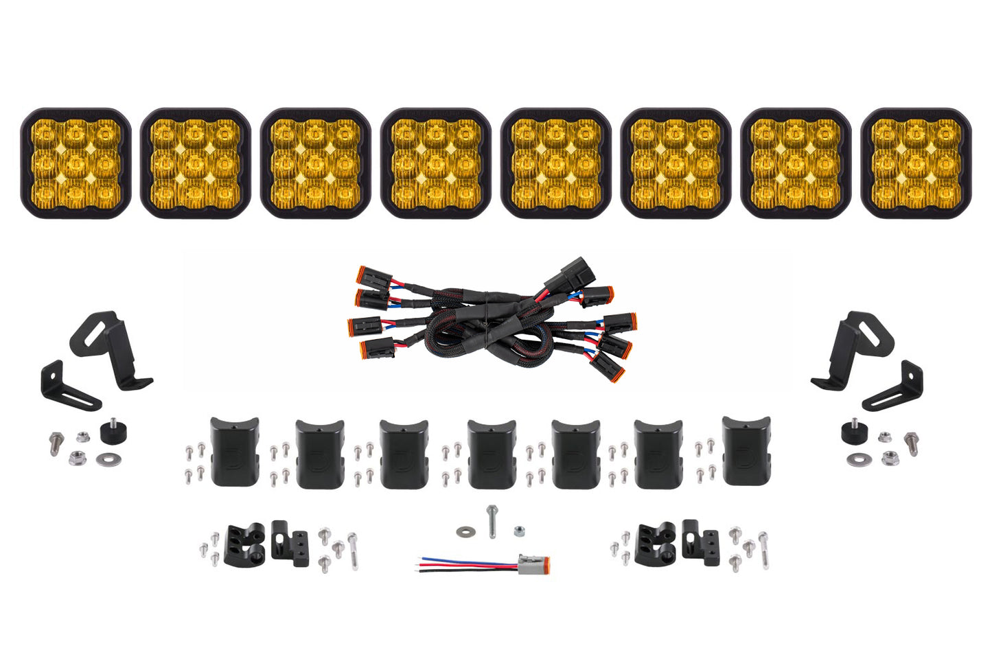 Diode Dynamics Ss5 Sport Universal Cross Link 8 Pod Lightbar Yellow Driving - DD7215