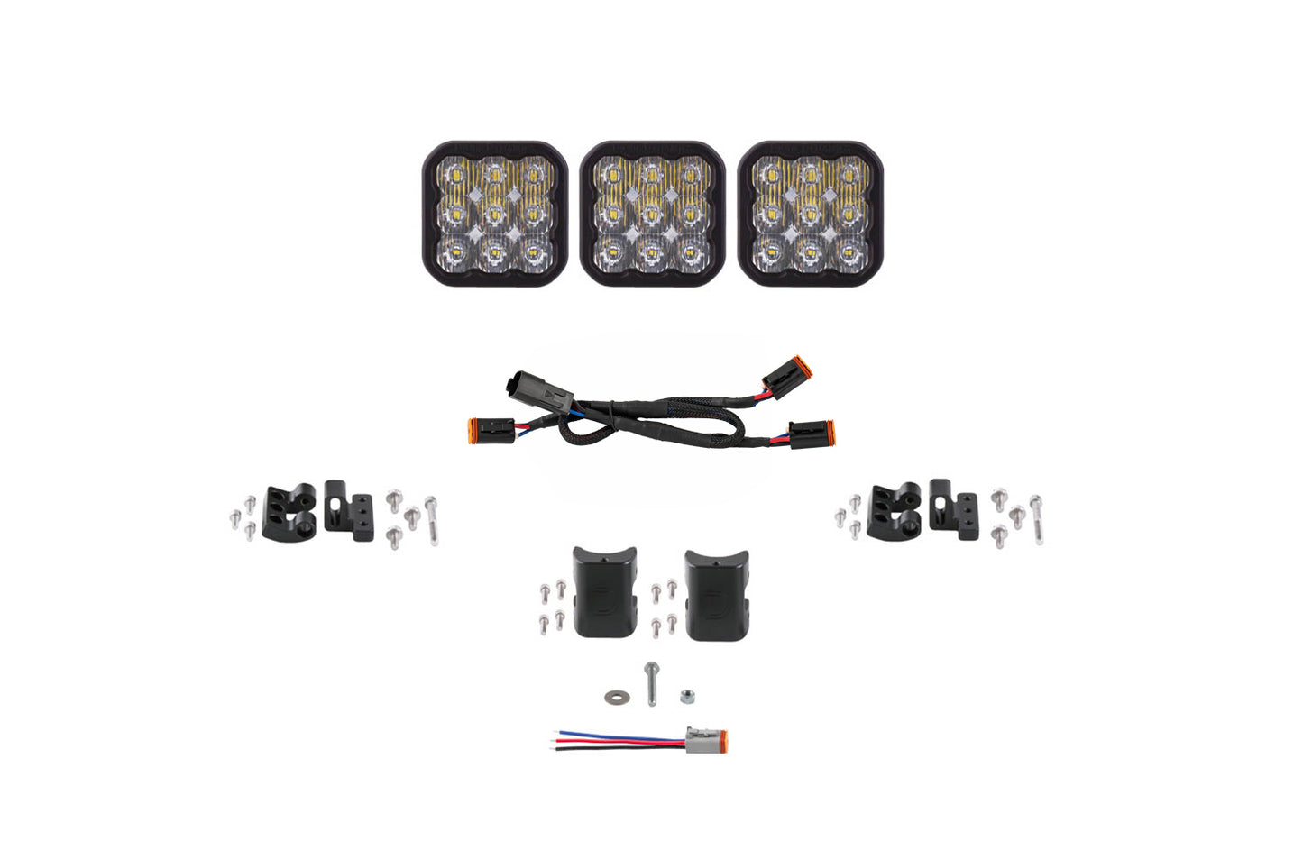 Diode Dynamics Ss5 Pro Universal Cross Link 3 Pod Lightbar White Driving - DD7250
