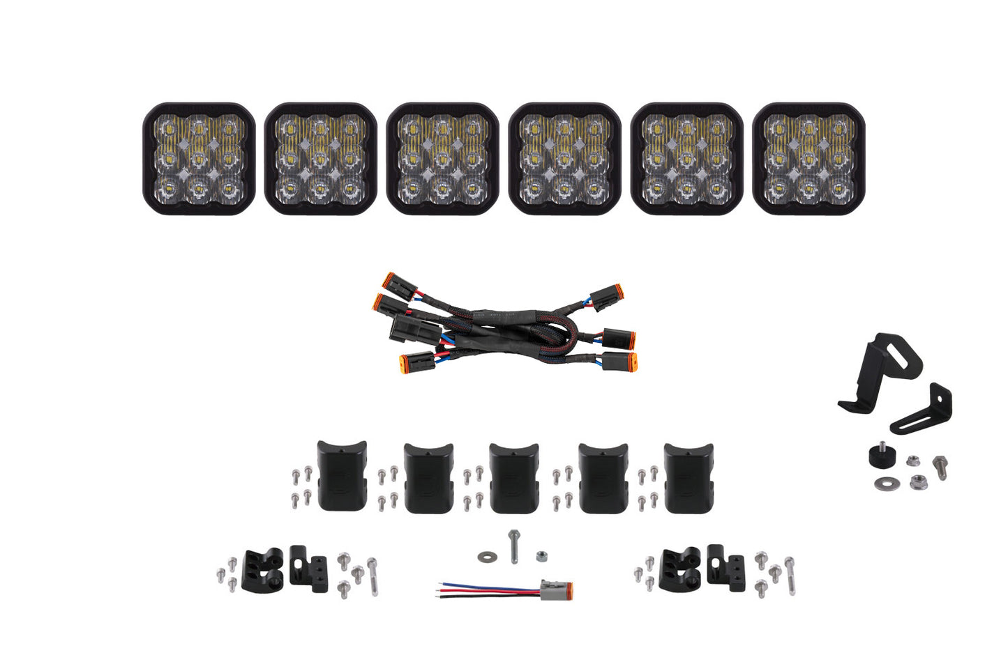 Diode Dynamics Ss5 Pro Universal Cross Link 6 Pod Lightbar White Driving - DD7256