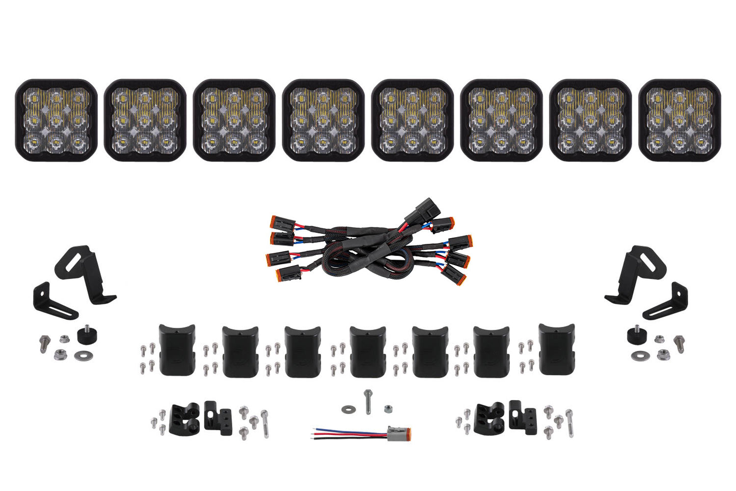 Diode Dynamics Ss5 Pro Universal Cross Link 8 Pod Lightbar White Driving - DD7260
