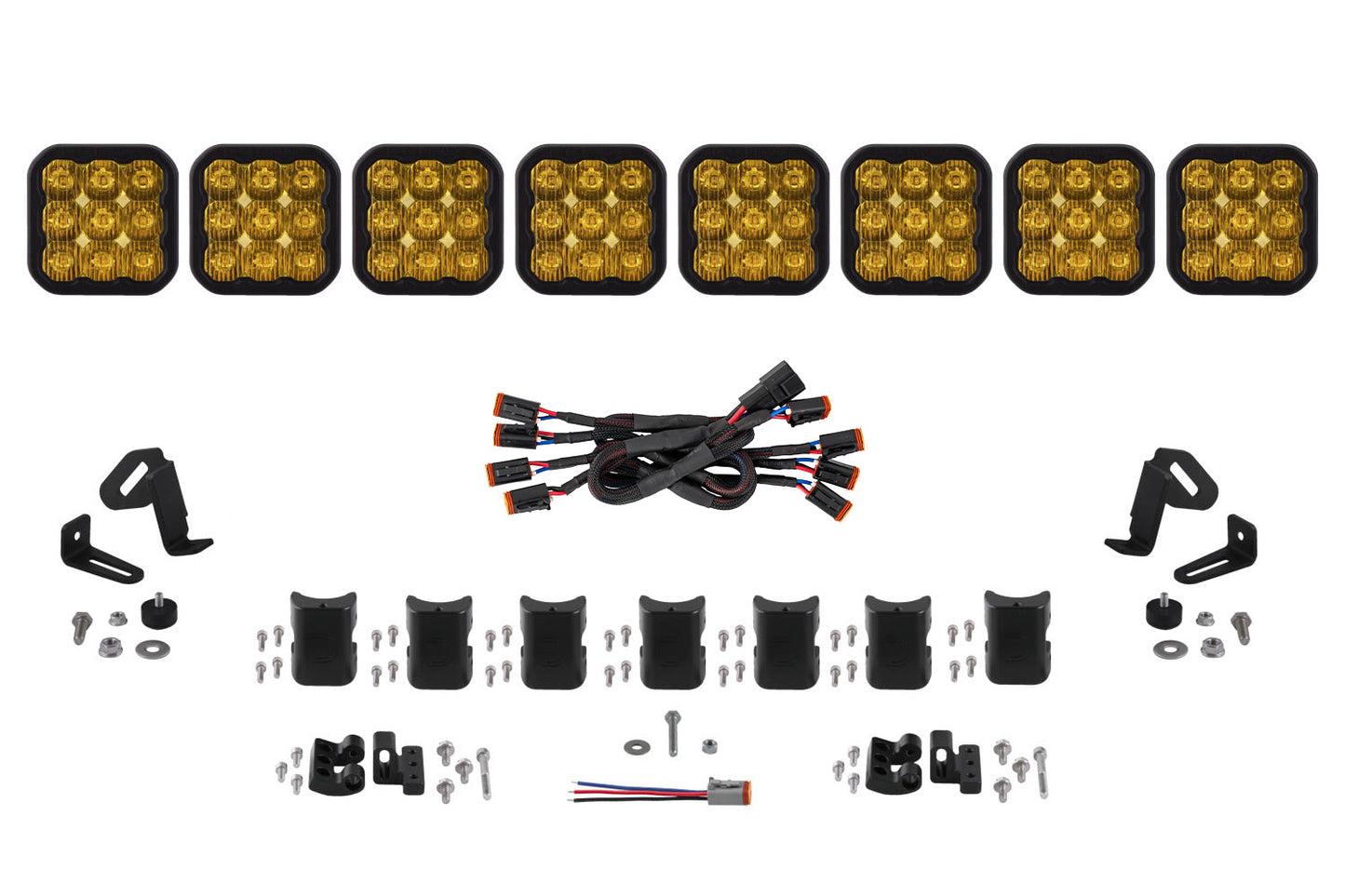 Diode Dynamics Ss5 Pro Universal Cross Link 8 Pod Lightbar Yellow Driving - DD7261
