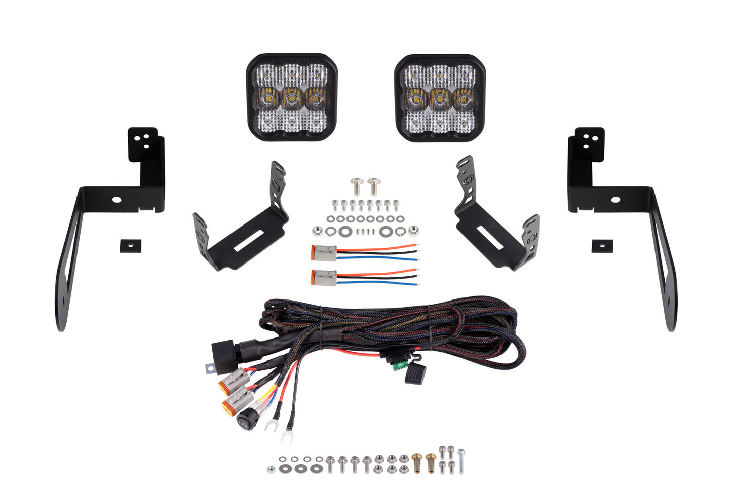 Diode Dynamics Jeep Jk Ss5 Cross Link Bumper Lightbar Kit Pro Combo - DD7275