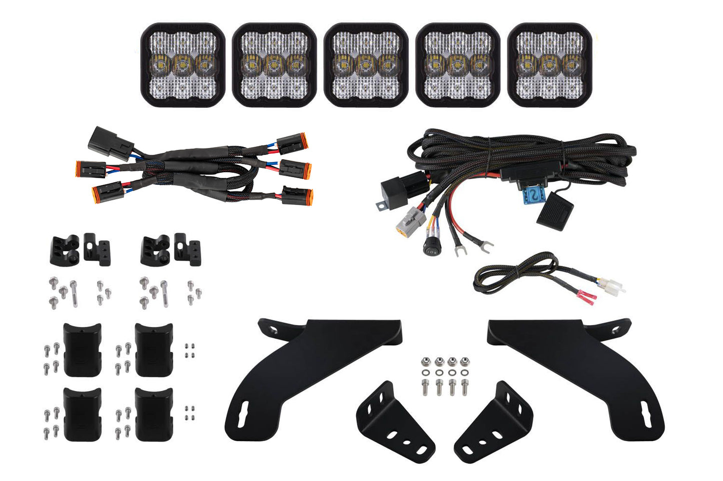 Diode Dynamics Ss5 Grille Cross Link Lightbar Kit For 2021 2023 Ford F 150 Pro White Combo - DD7321
