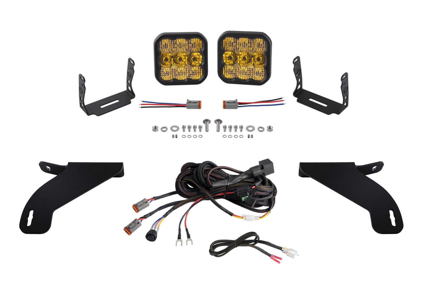Diode Dynamics Ss5 Bumper Led Pod Light Kit For 2021 2023 Ford F 150 Sport Yellow Combo - DD7327