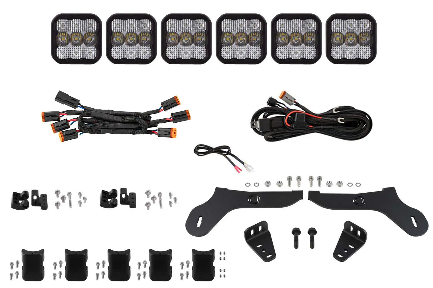 Diode Dynamics Ss5 Grille Cross Link Lightbar Kit For 2017 2020 Ford Raptor Sport White Combo - DD7335