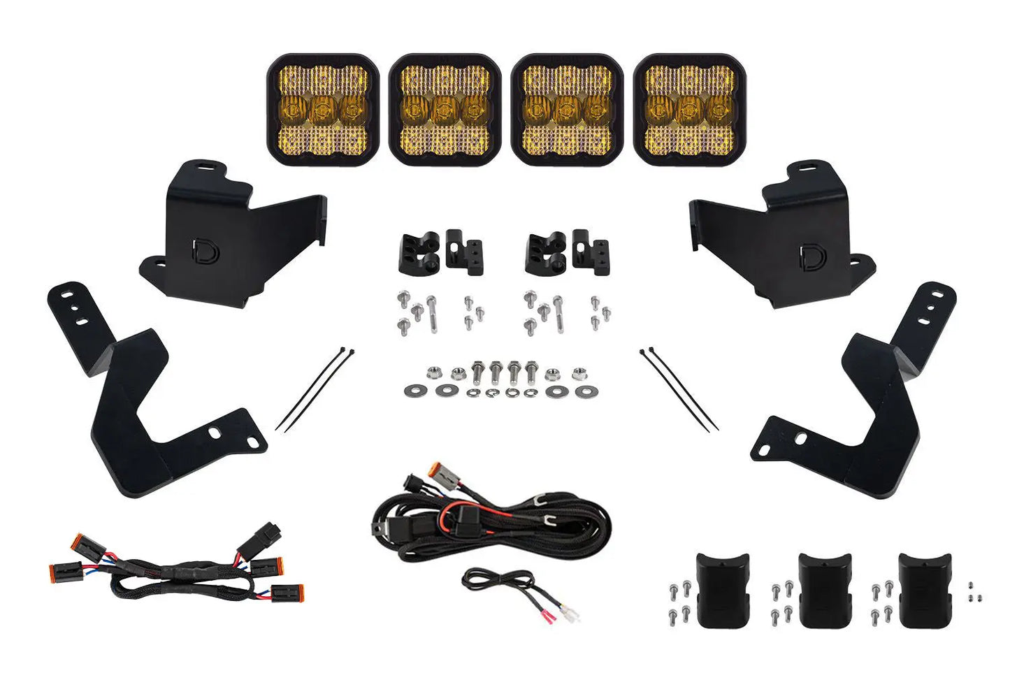 Diode Dynamics Ss5 Grille Cross Link Lightbar Kit For 2022+ Toyota Tundra Sport Yellow Combo - DD7408