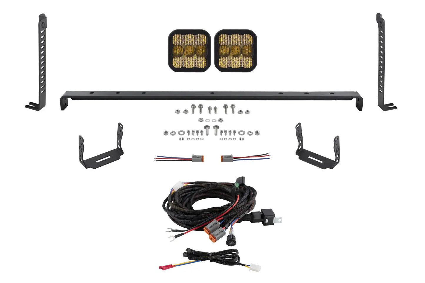 Diode Dynamics Ss5 Stealth Grille Led 2 Pod Kit For 2014 2024 Toyota 4 Runner Sport Yellow Combo - DD7535
