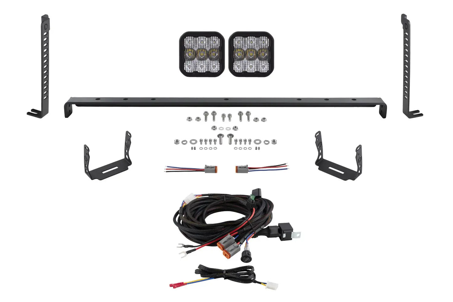 Diode Dynamics Ss5 Stealth Grille Led 2 Pod Kit For 2014 2024 Toyota 4 Runner Pro White Combo - DD7536