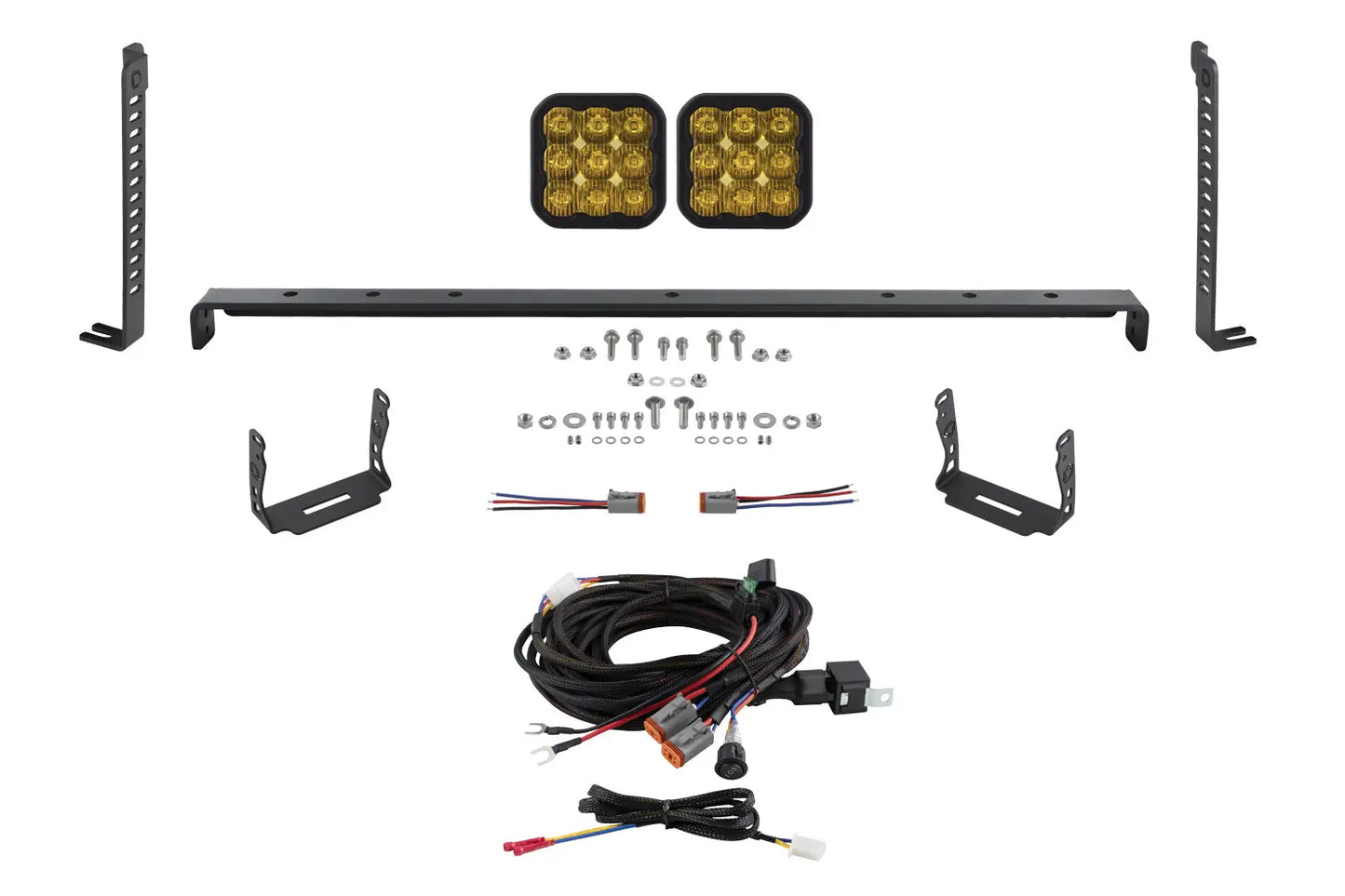 Diode Dynamics Ss5 Stealth Grille Led 2 Pod Kit For 2014 2024 Toyota 4 Runner Pro Yellow Driving - DD7541