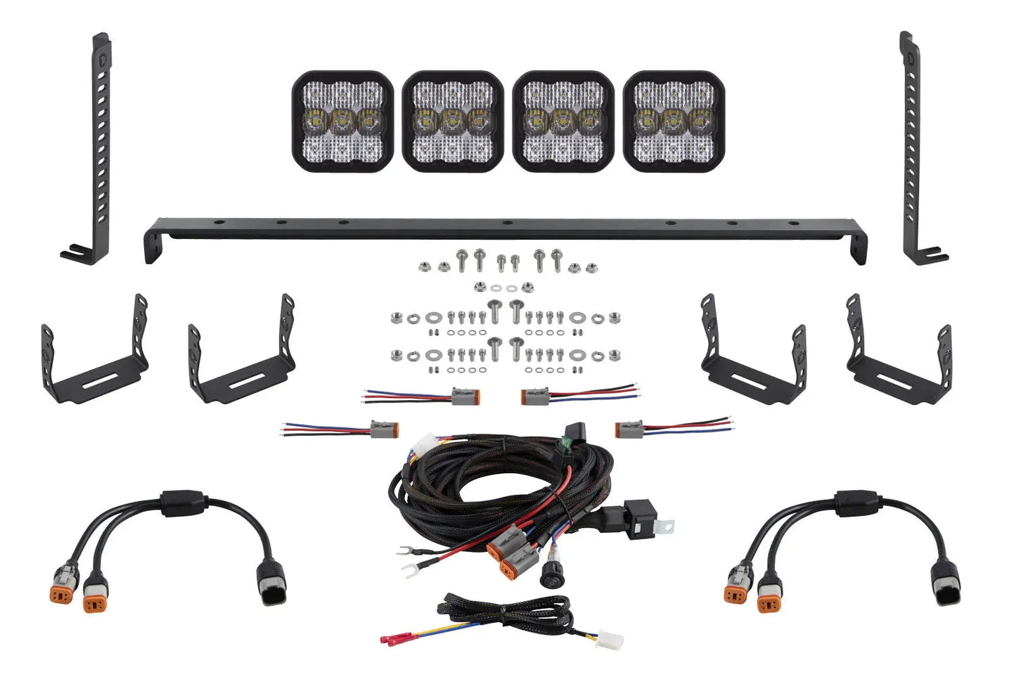 Diode Dynamics Ss5 Stealth Grille Led 4 Pod Kit For 2014 2024 Toyota 4 Runner Pro White Combo - DD7544