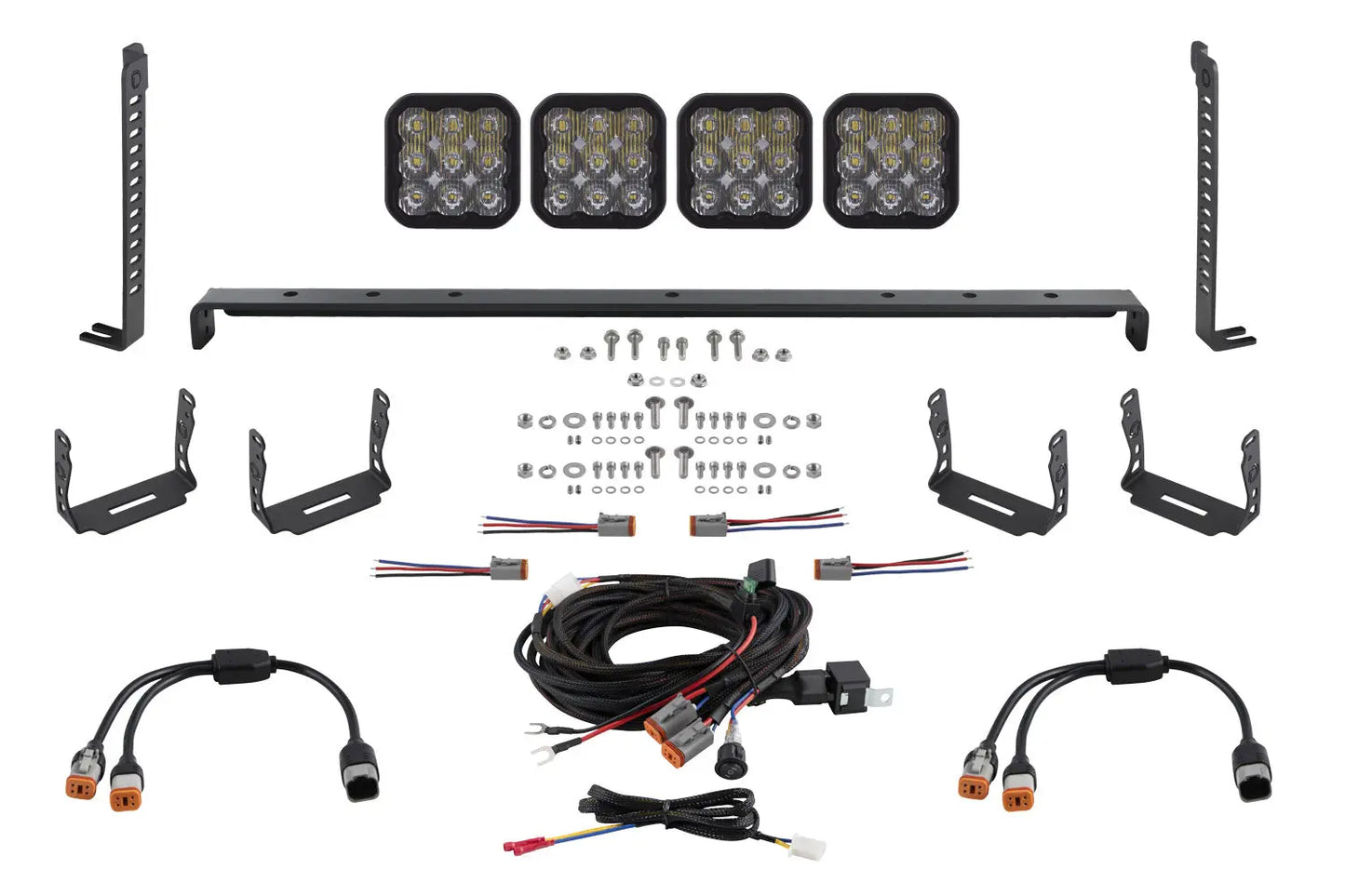 Diode Dynamics Ss5 Stealth Grille Led 4 Pod Kit For 2014 2024 Toyota 4 Runner Sport White Driving - DD7546