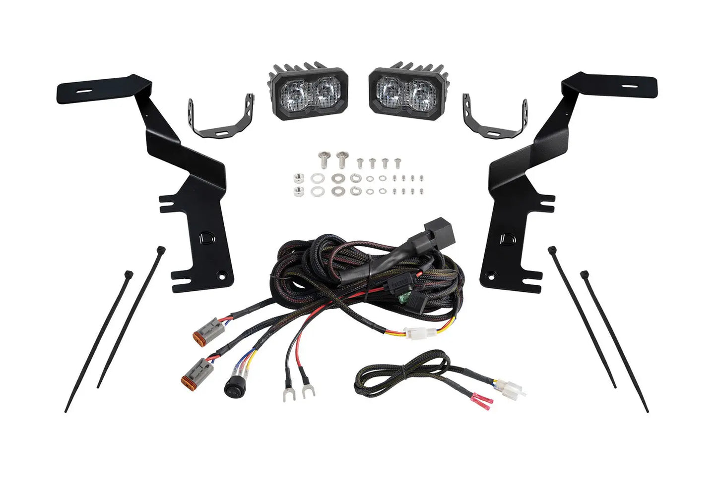 Diode Dynamics Stage Series Ditch Light Kit For 2017 2022 Ford Super Duty C2 2.0 Pro White Combo/Driving - DD7554