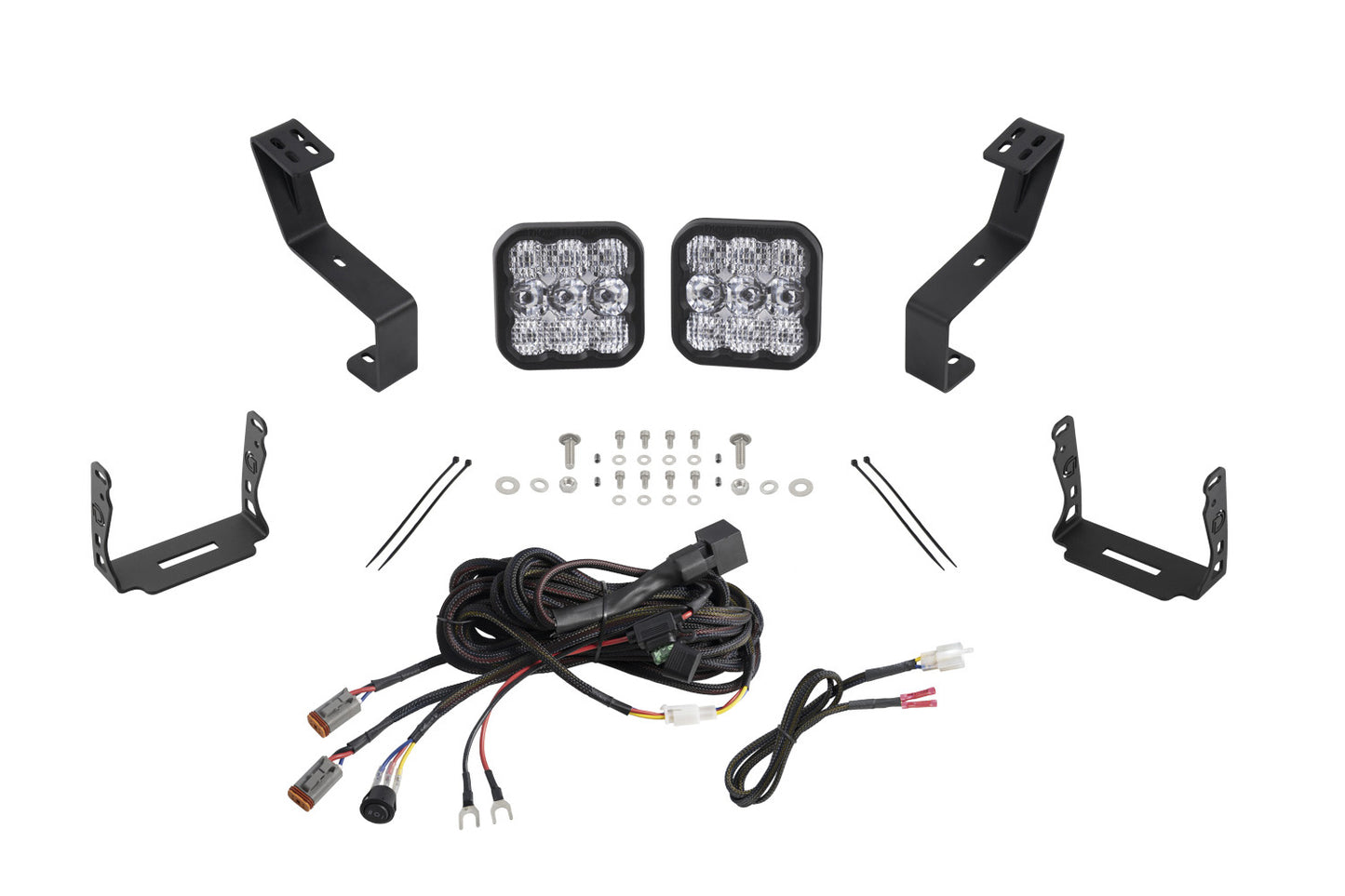 Diode Dynamics Ss5 Bumper Led Pod Light Kit For 2019 2024 Ram Sport White Combo - DD7613