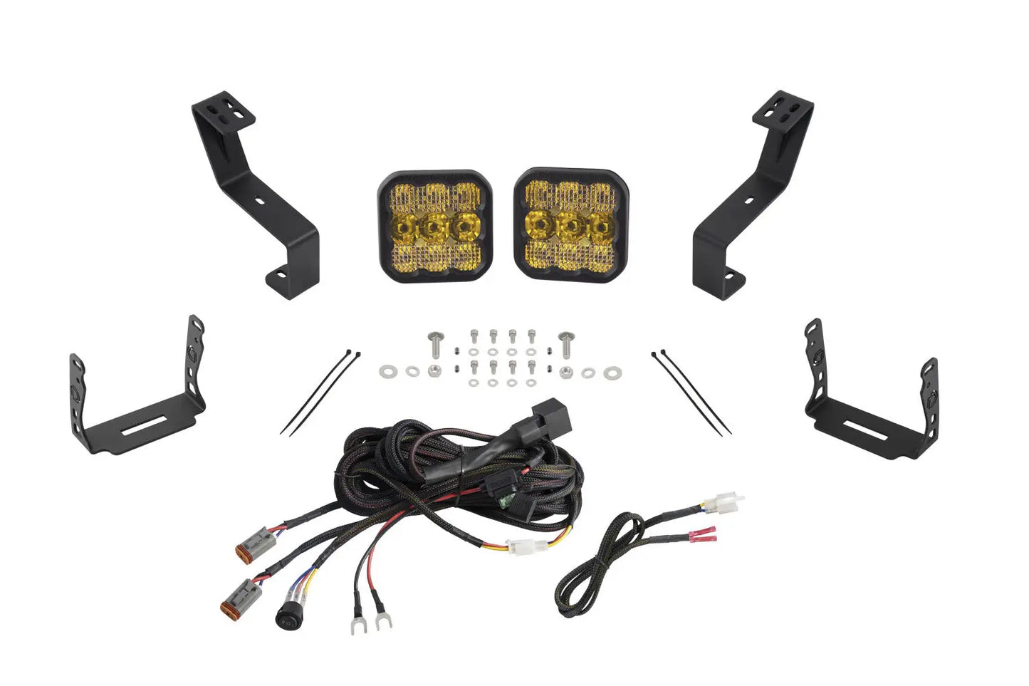 Diode Dynamics Ss5 Bumper Led Pod Light Kit For 2019 2024 Ram Sport Yellow Combo - DD7614