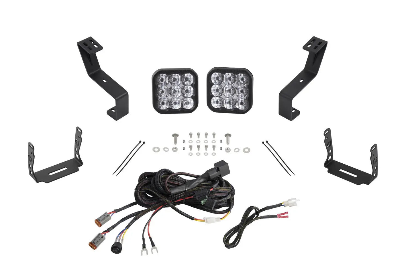 Diode Dynamics Ss5 Bumper Led Pod Light Kit For 2019 2024 Ram Pro White Driving - DD7619