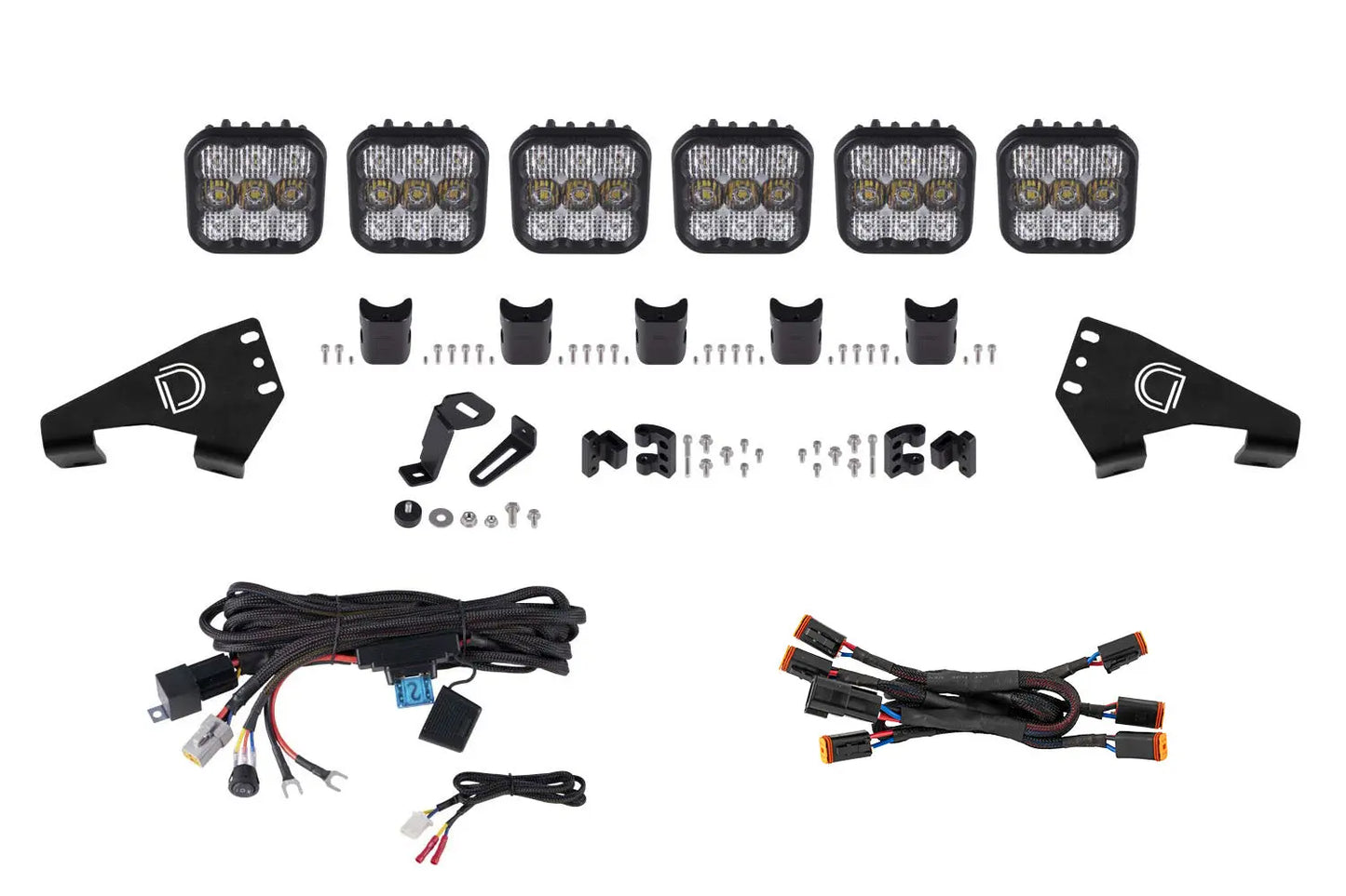 Diode Dynamics Polaris Rzr Ss5 Pro Cross Link Roof White Combo Lightbar Kit - DD7632