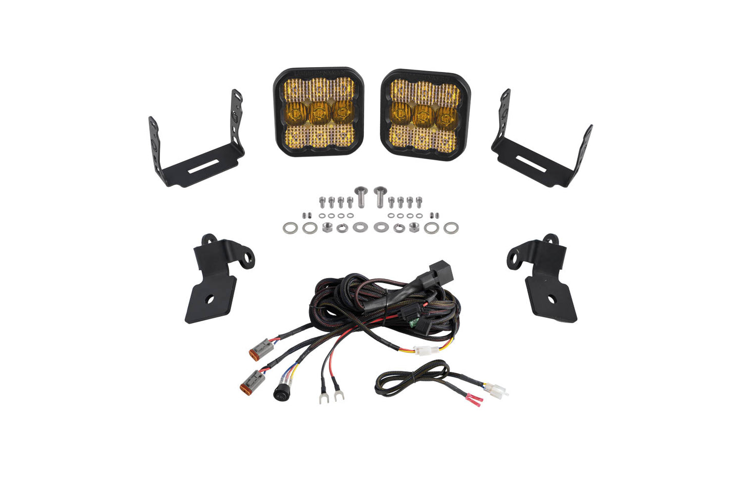 Diode Dynamics Polaris Rzr A Pillar Led Pod Kit Ss5 Pro Yellow Combo - DD7642