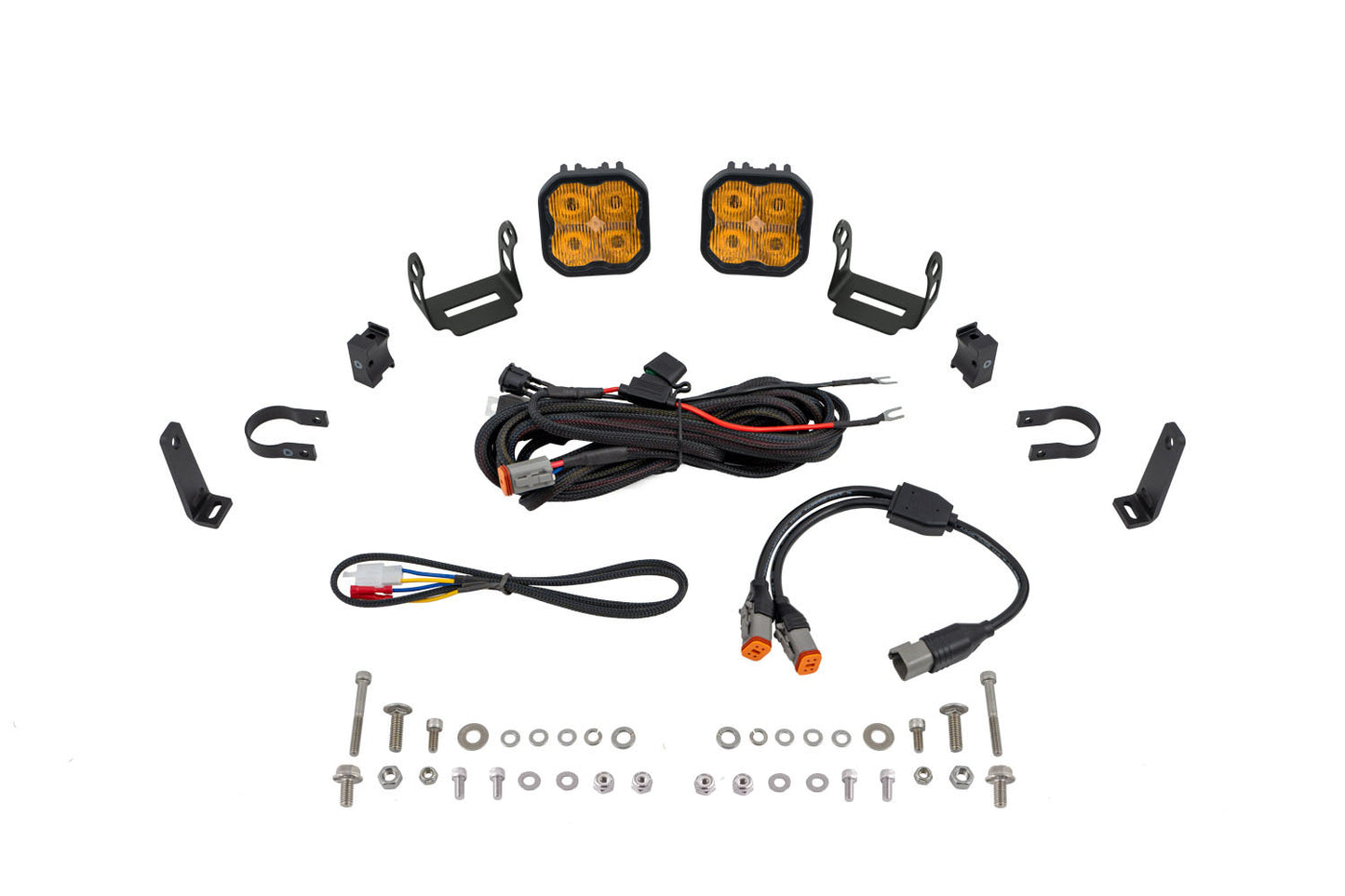 Diode Dynamics Ss3 Led Bumper 1.5 Inch Roll Bar Kit Max Yellow Sae Fog (Pair) - DD7666