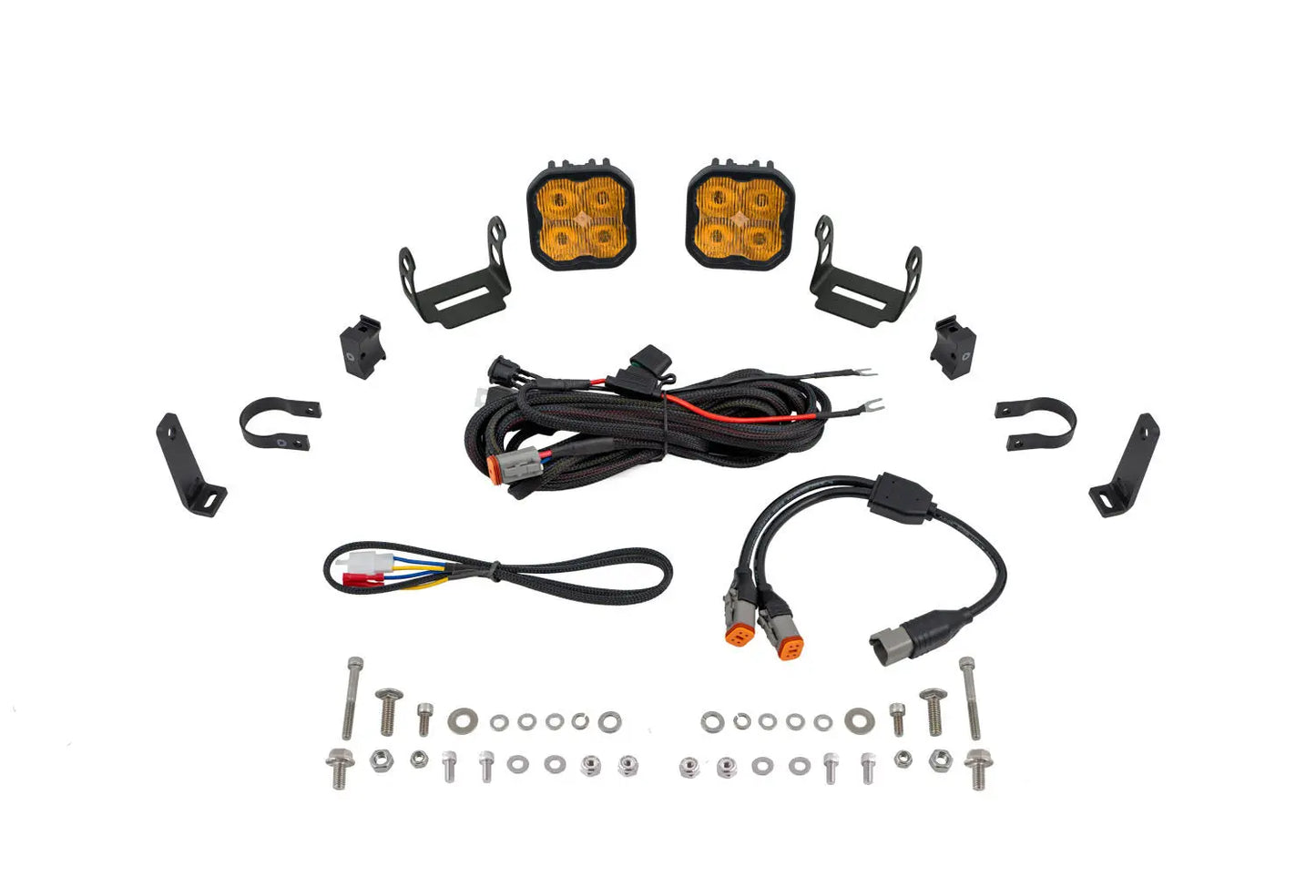 Diode Dynamics Ss3 Led Bumper 1.5 Inch Roll Bar Kit Max Yellow Sae Fog (Pair) - DD7666