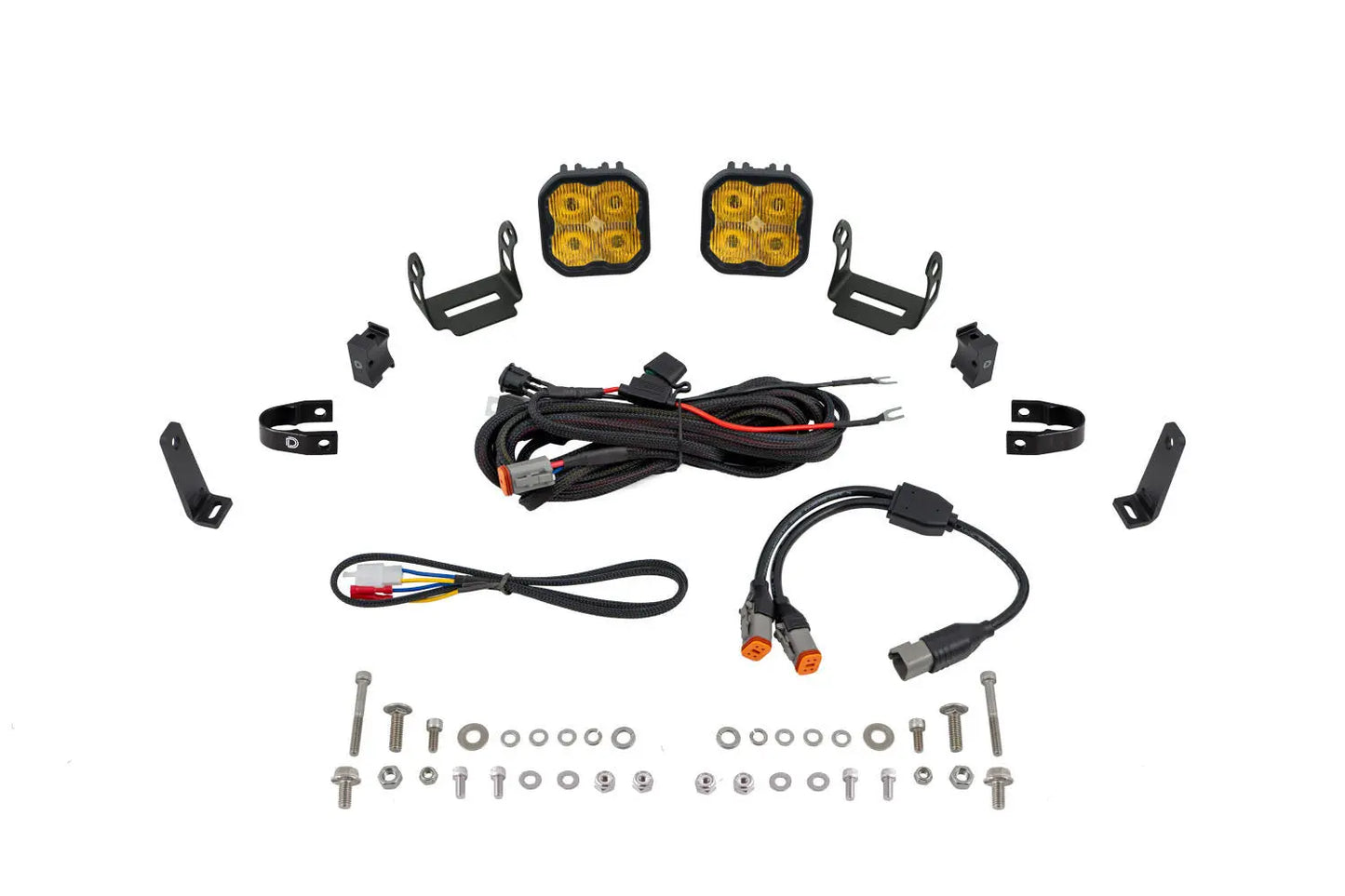 Diode Dynamics Ss3 Led Bumper 1 Inch Roll Bar Kit Max Yellow Sae Fog (Pair) - DD7685