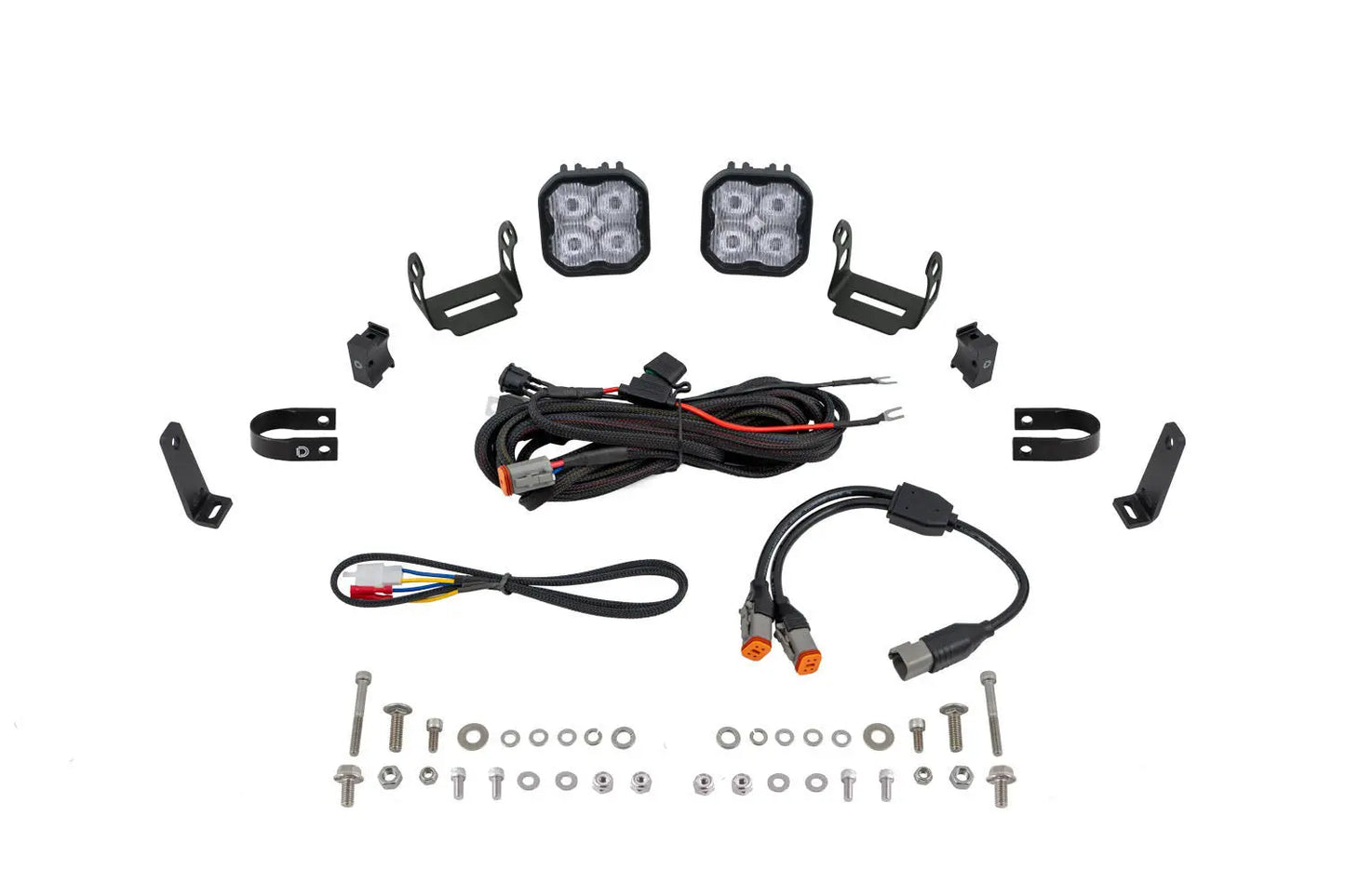 Diode Dynamics Ss3 Led Bumper 1.25 Inch Roll Bar Kit Pro White Sae Fog (Pair) - DD7693