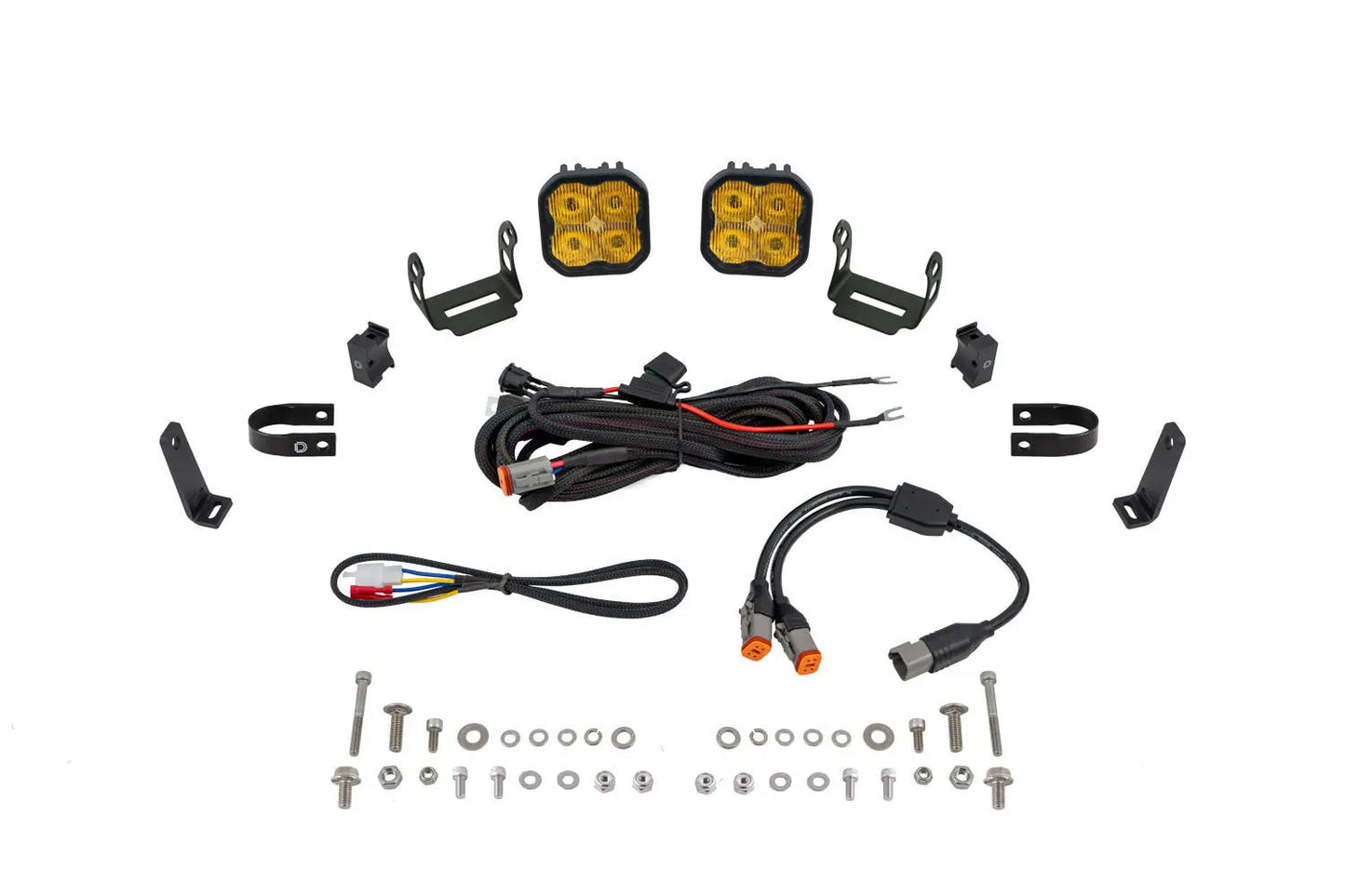 Diode Dynamics Ss3 Led Bumper 1.25 Inch Roll Bar Kit Pro Yellow Sae Fog (Pair) - DD7696