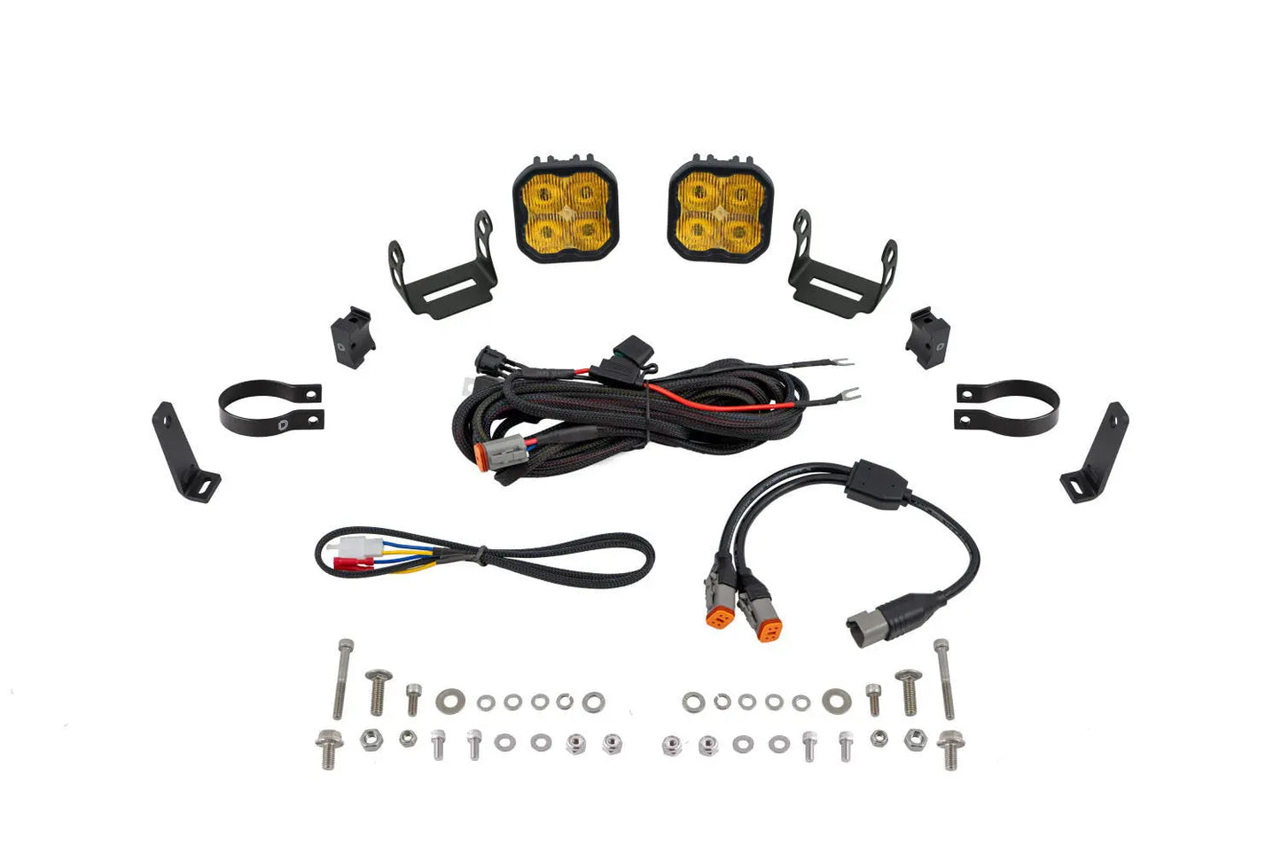 Diode Dynamics Ss3 Led Bumper 2 Inch Roll Bar Kit Pro Yellow Sae Fog (Pair) - DD7720
