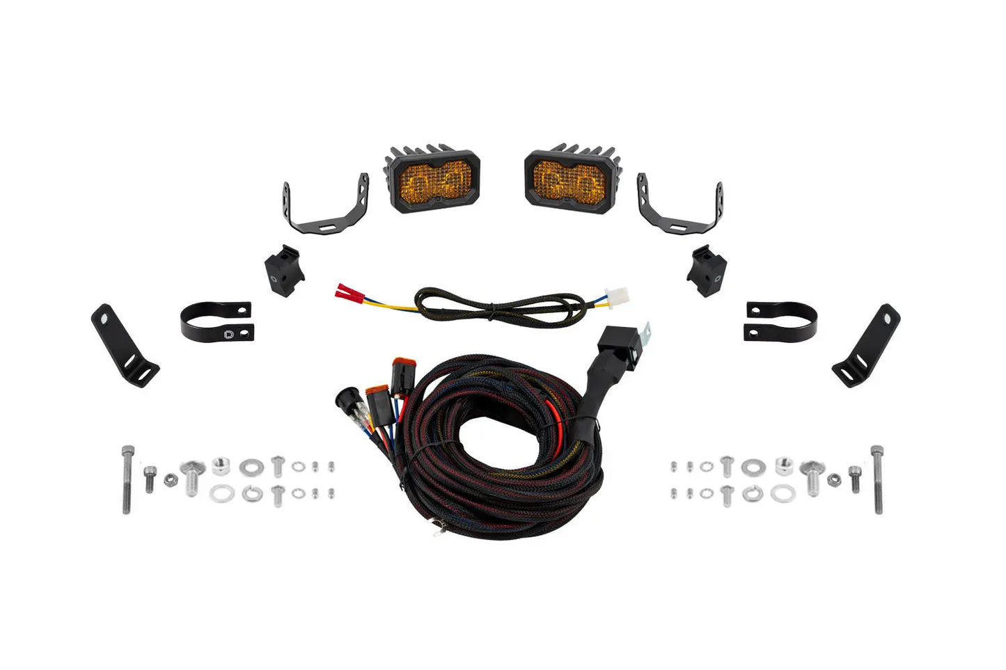 Diode Dynamics Stage Series 1.5 Inch Roll Bar Chase Light Kit C2 2.0 Sport Yellow (Pair) - DD7732