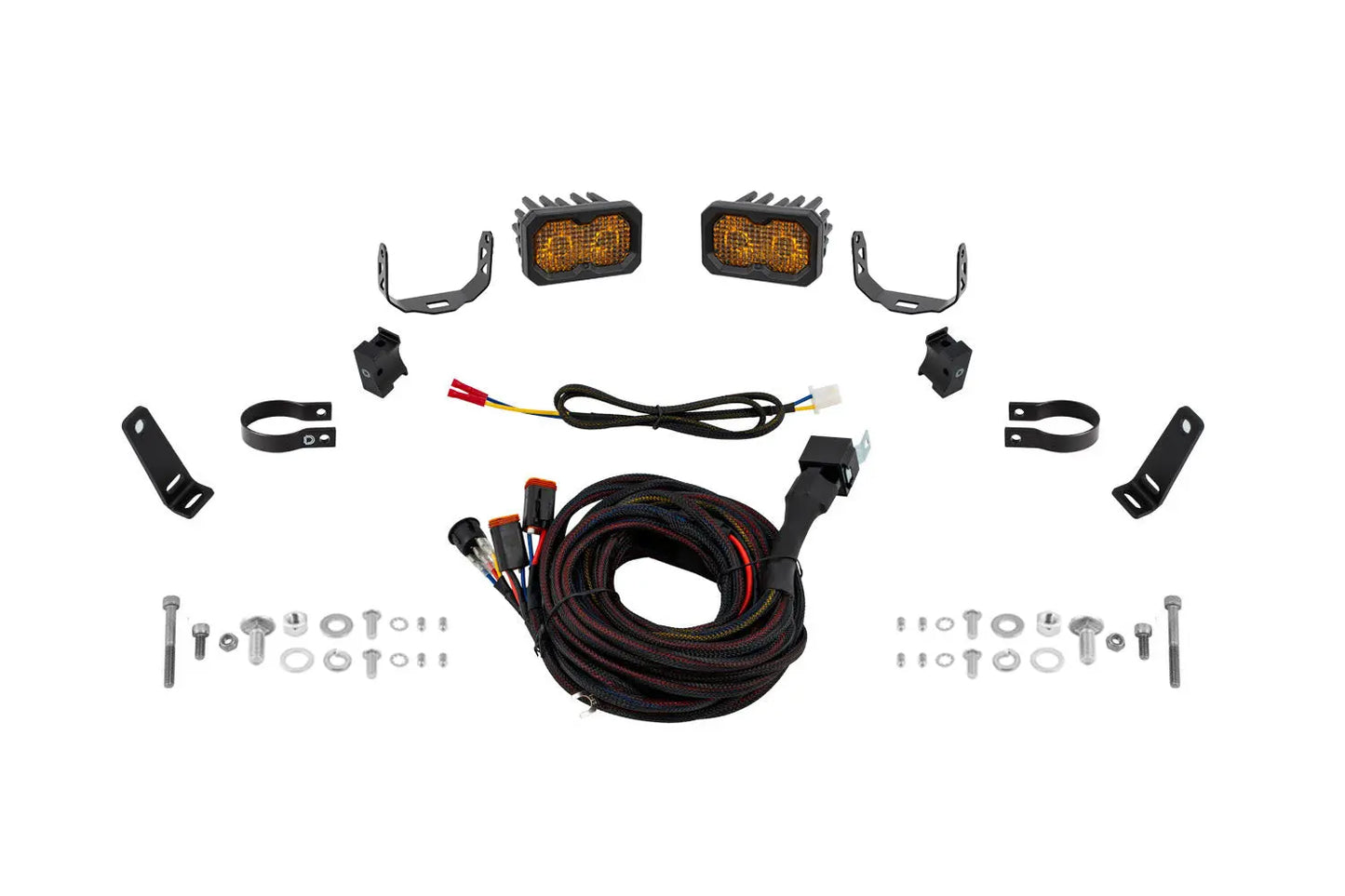 Diode Dynamics Stage Series 1.75 Inch Roll Bar Chase Light Kit C2 2.0 Sport Yellow (Pair) - DD7736
