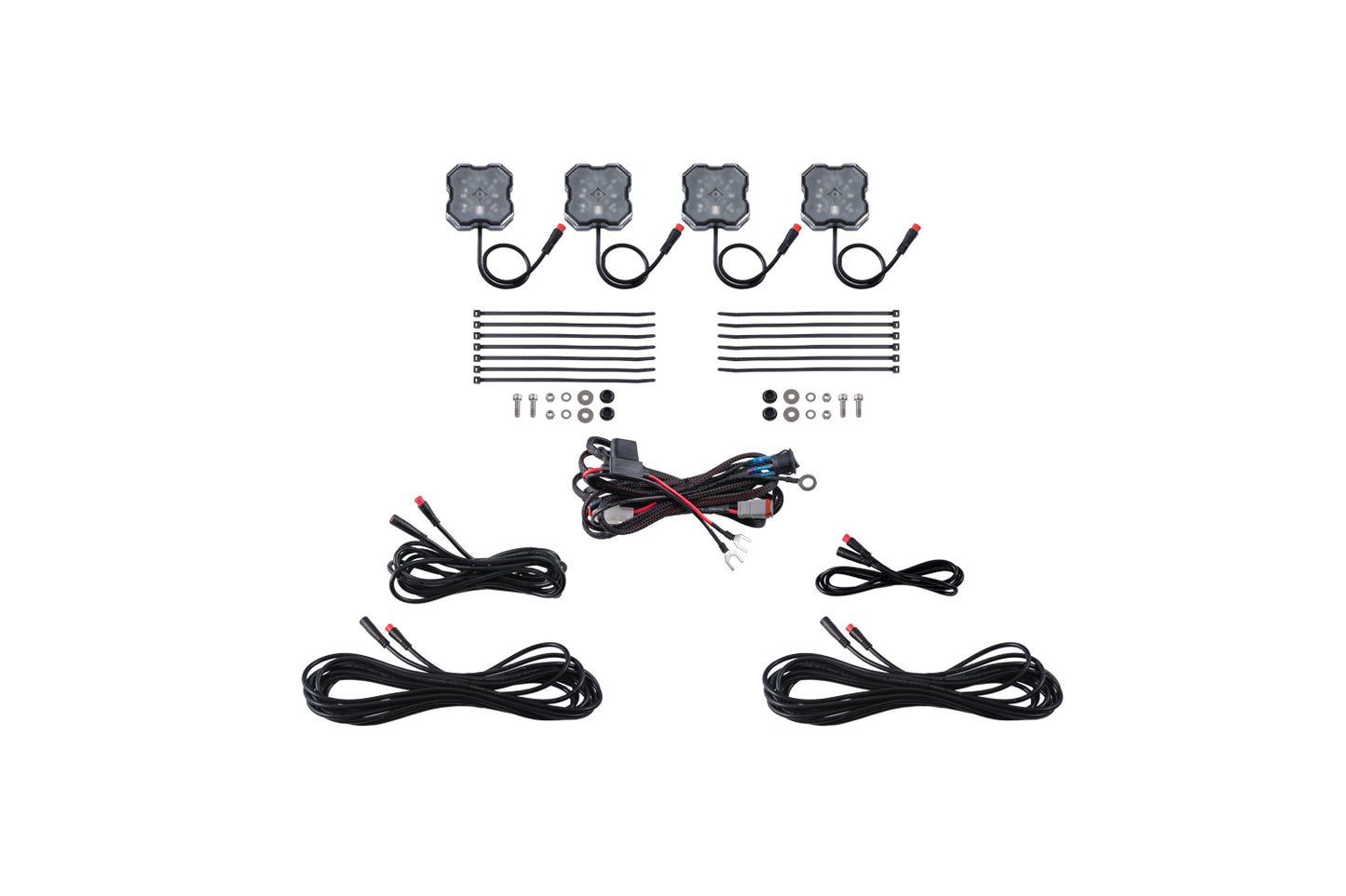 Diode Dynamics Rgbw Rock Light Installer Kit (4 Pack) - DD7740
