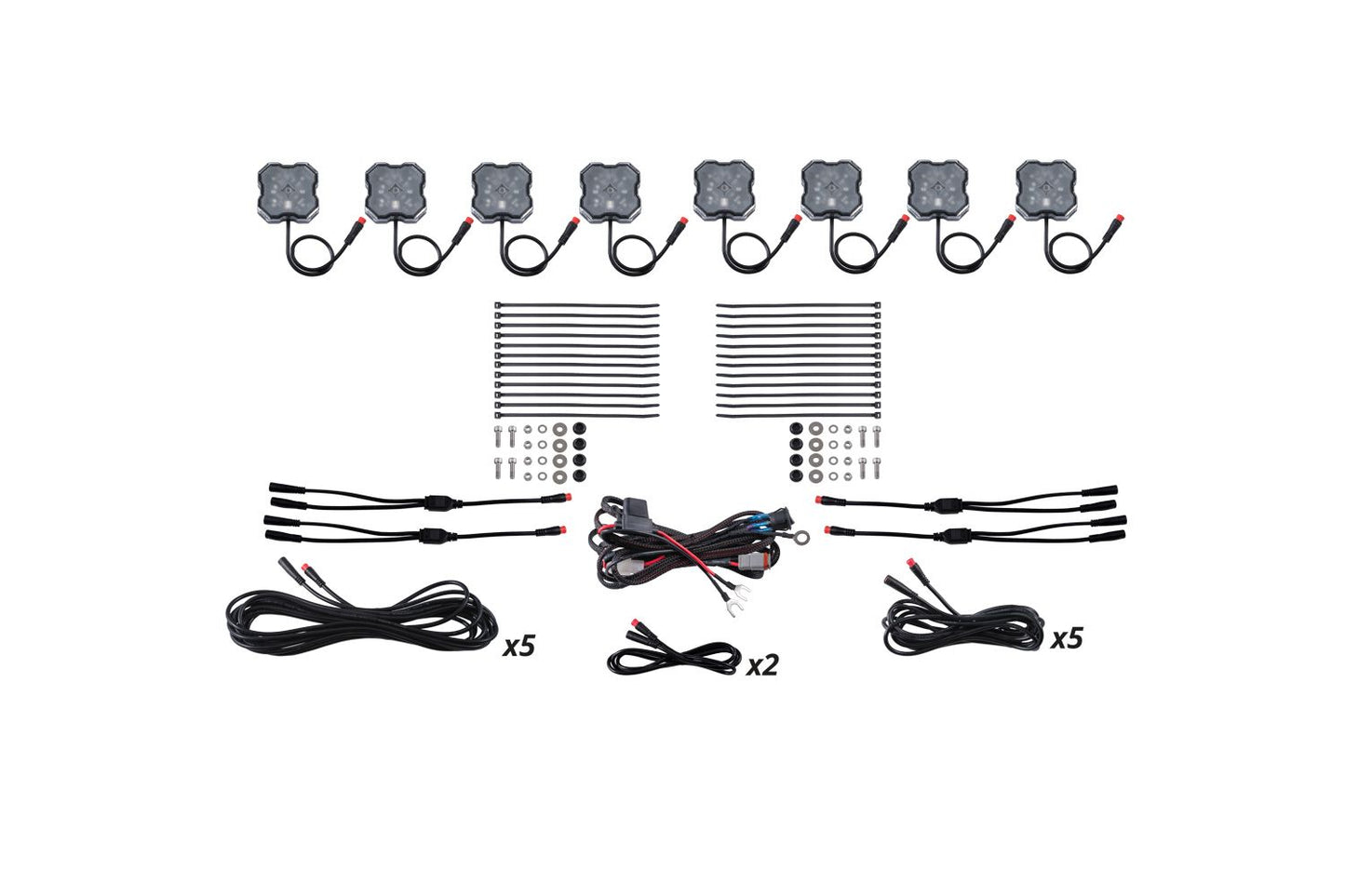 Diode Dynamics Stage Series LED Rock Light Kit – 8-Pack