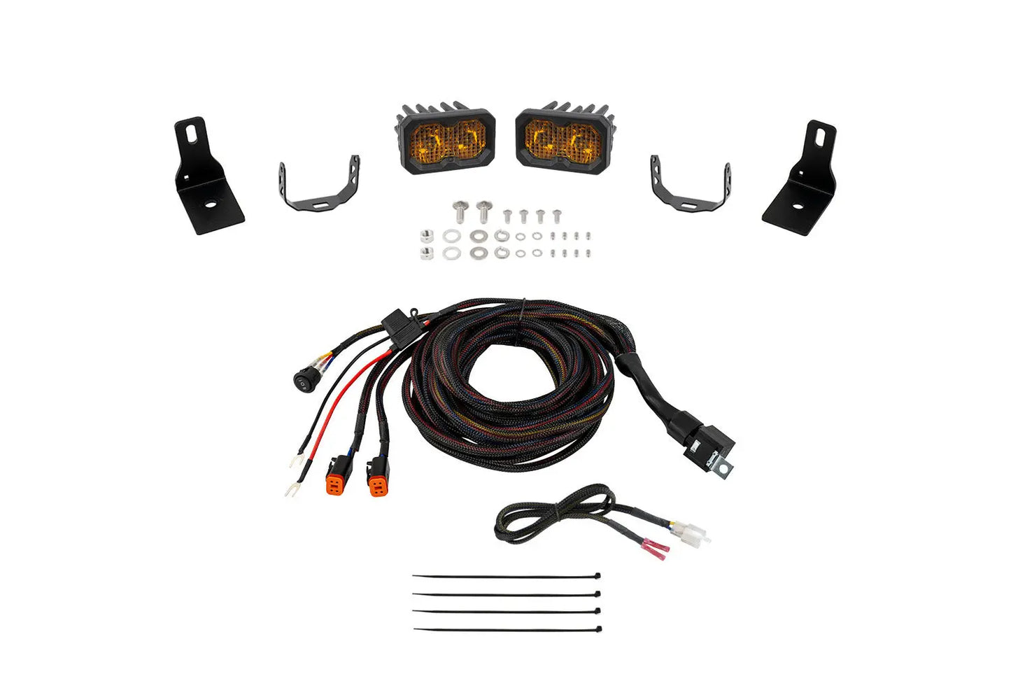 Diode Dynamics Stage Series Ditch Light Kit For 2022+ Ford Maverick C2 2.0 Pro Yellow Combo - DD7761
