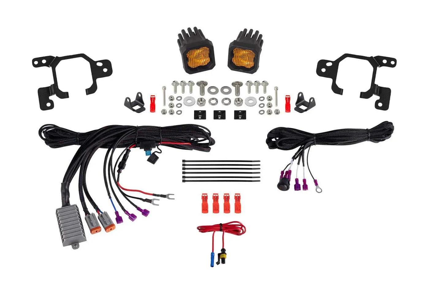 Diode Dynamics Ssc1 Add On Led Fog Light Kit Sae Fog For 2023 2026 Chevrolet Colorado Yellow - DD7805