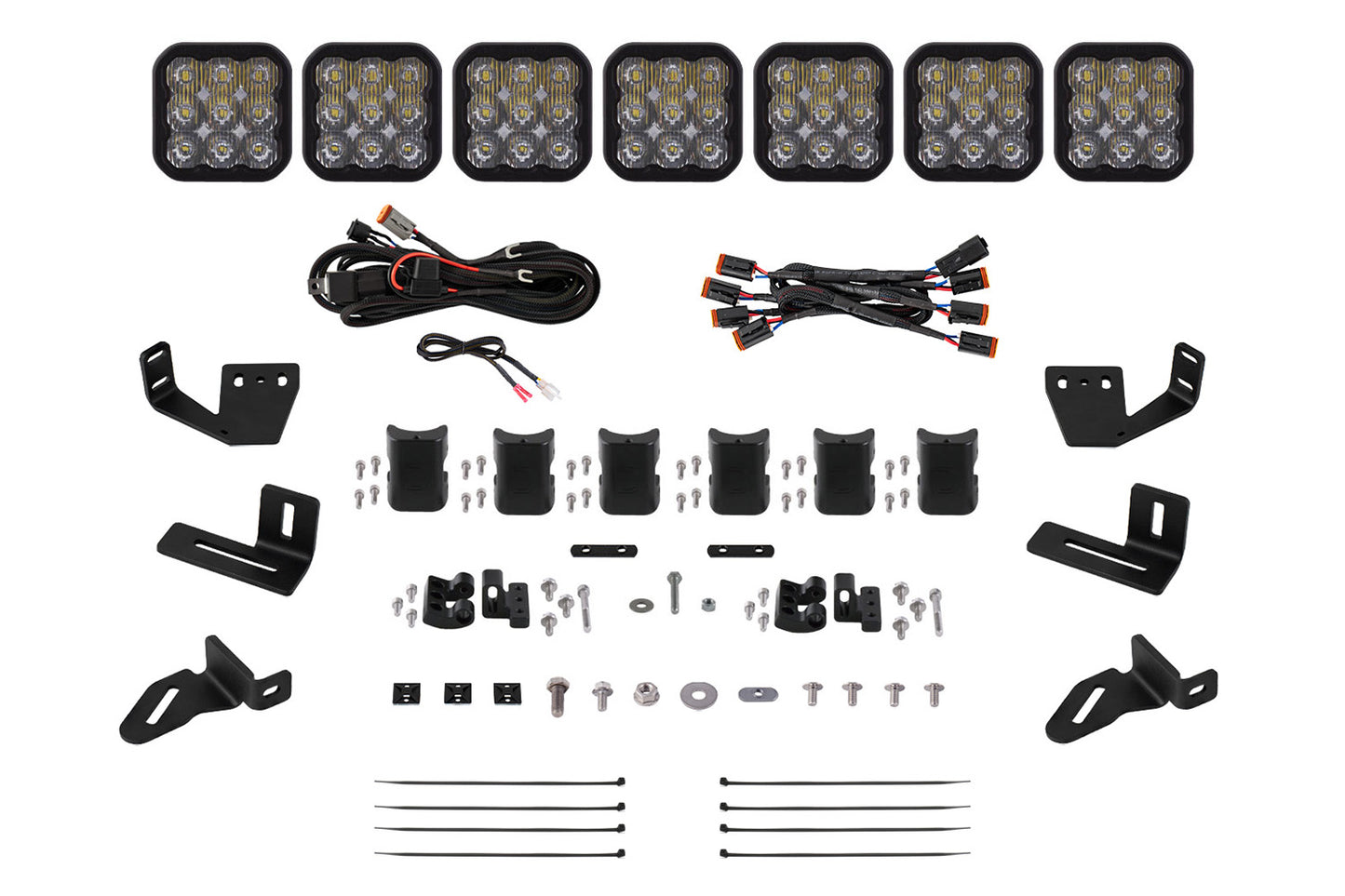 Diode Dynamics Ss5 7 Pod Cross Link Mounting Kit For Prinsu/Sherpa Roof Racks Sport White Driving - DD7826