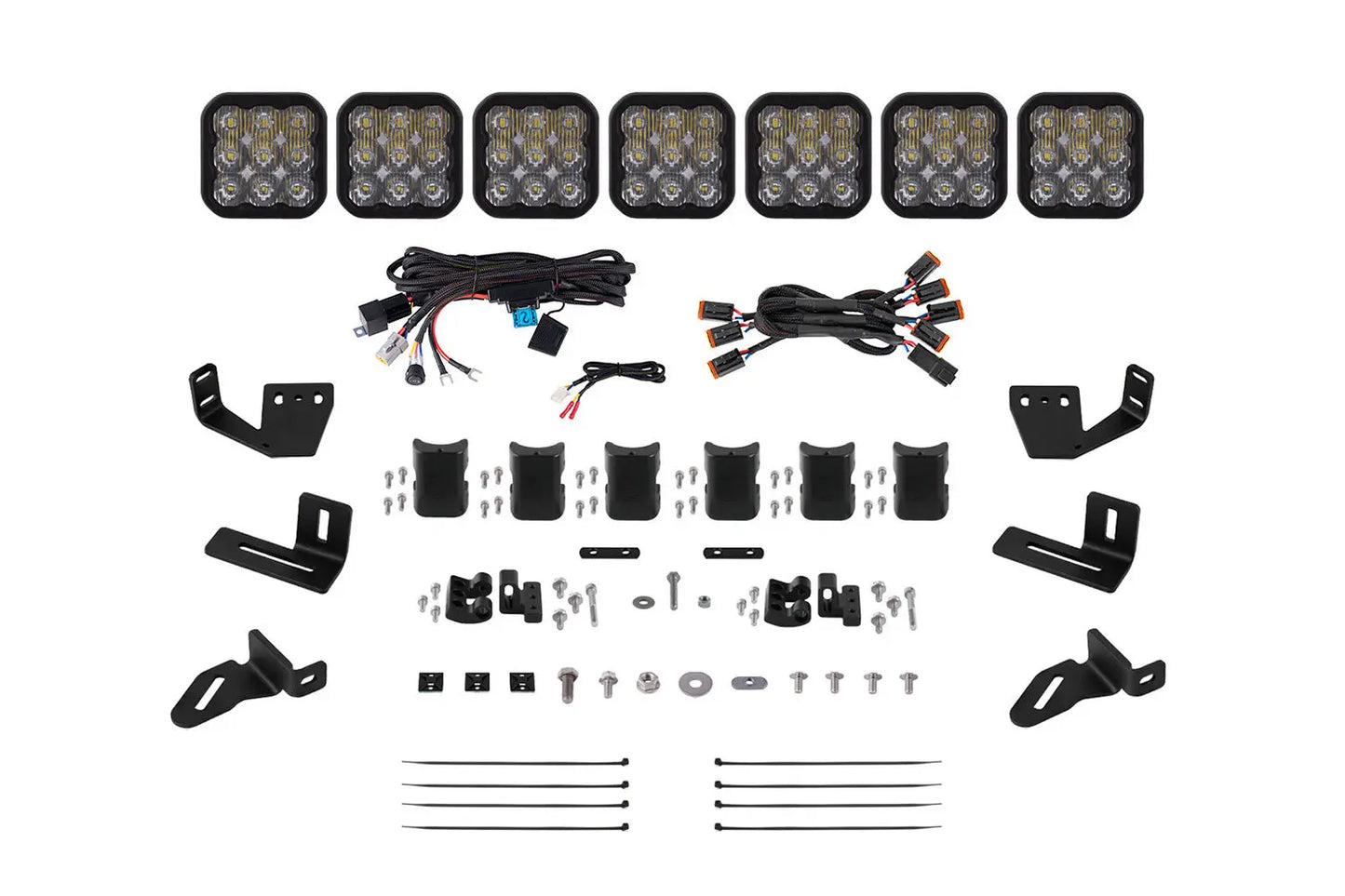 Diode Dynamics Ss5 7 Pod Cross Link Mounting Kit For Prinsu/Sherpa Roof Racks Pro White Driving - DD7830